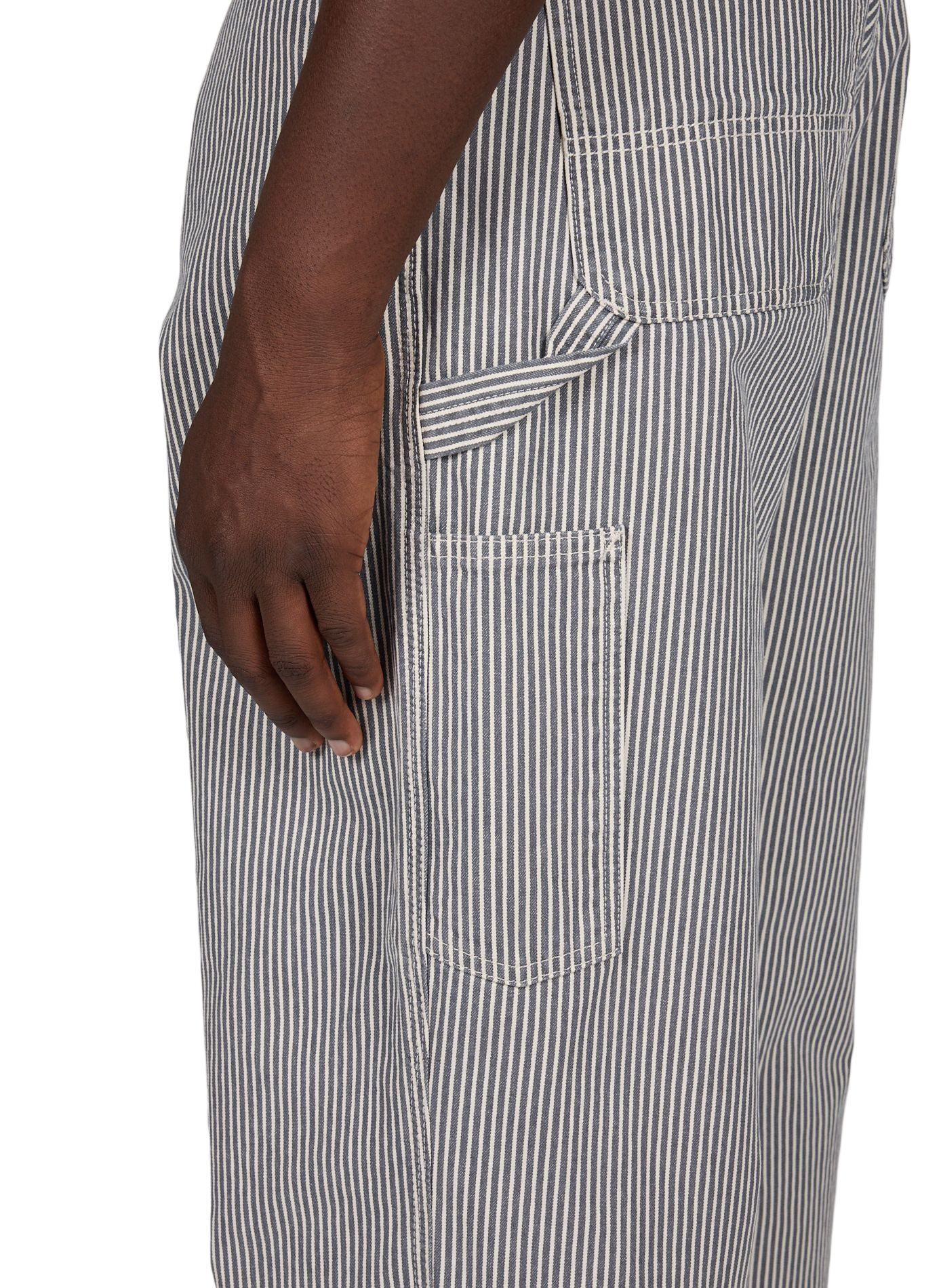 Pantalon ample à rayures en coton CARHARTT WIP Bleu