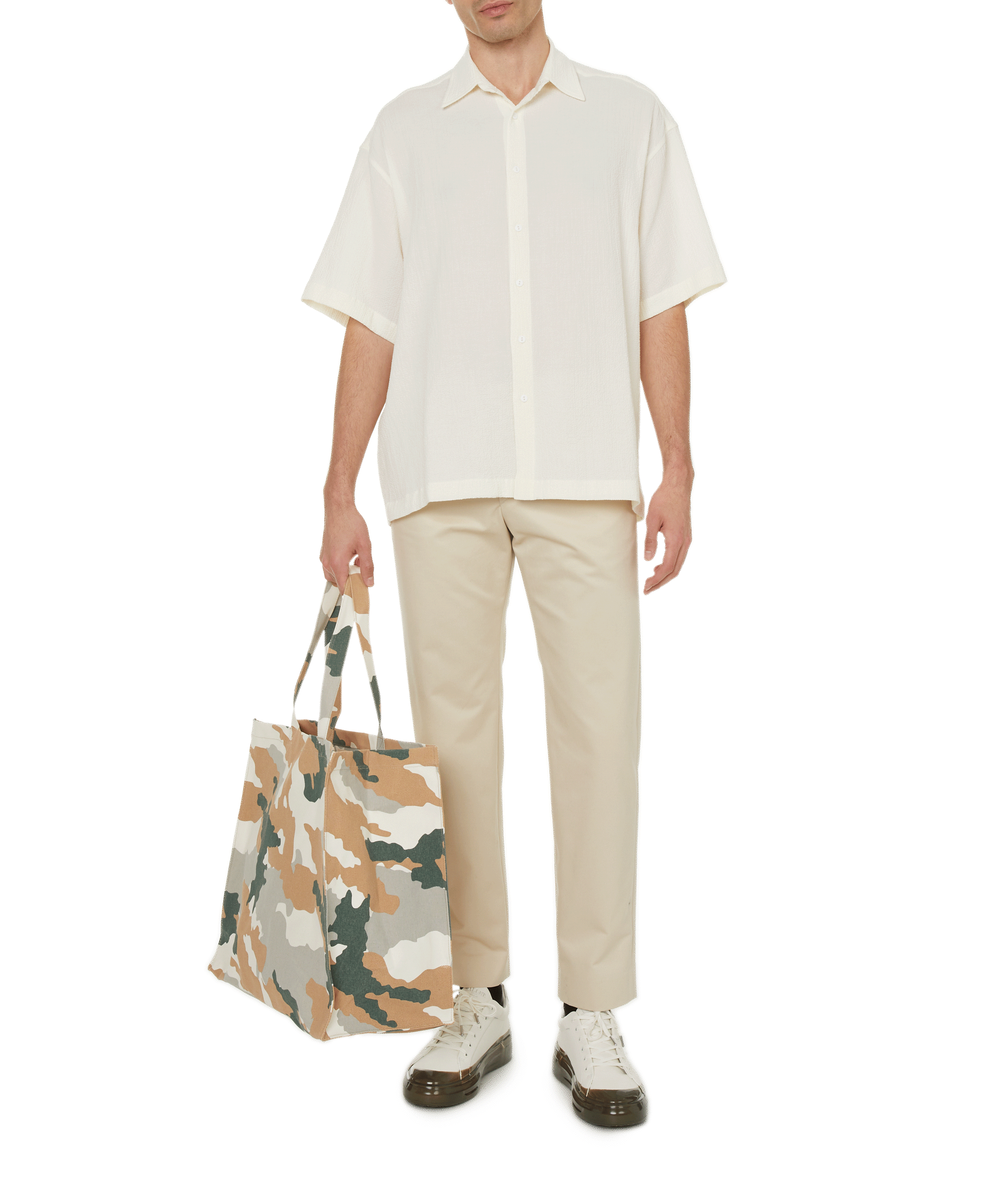 Textured cotton shirt  SAISON 1865 Beige