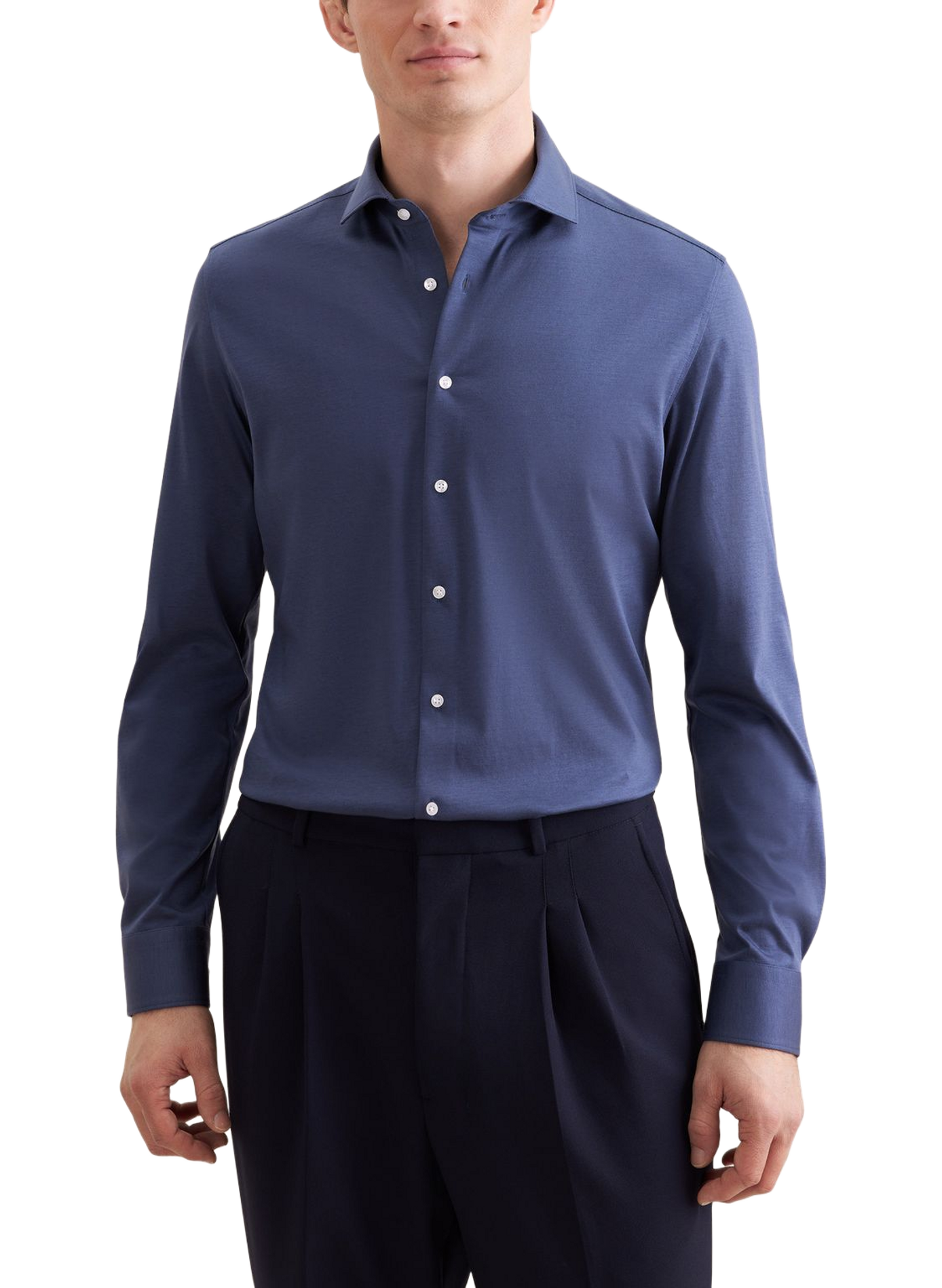 Chemise droite en lin SEIDENSTICKER Bleu