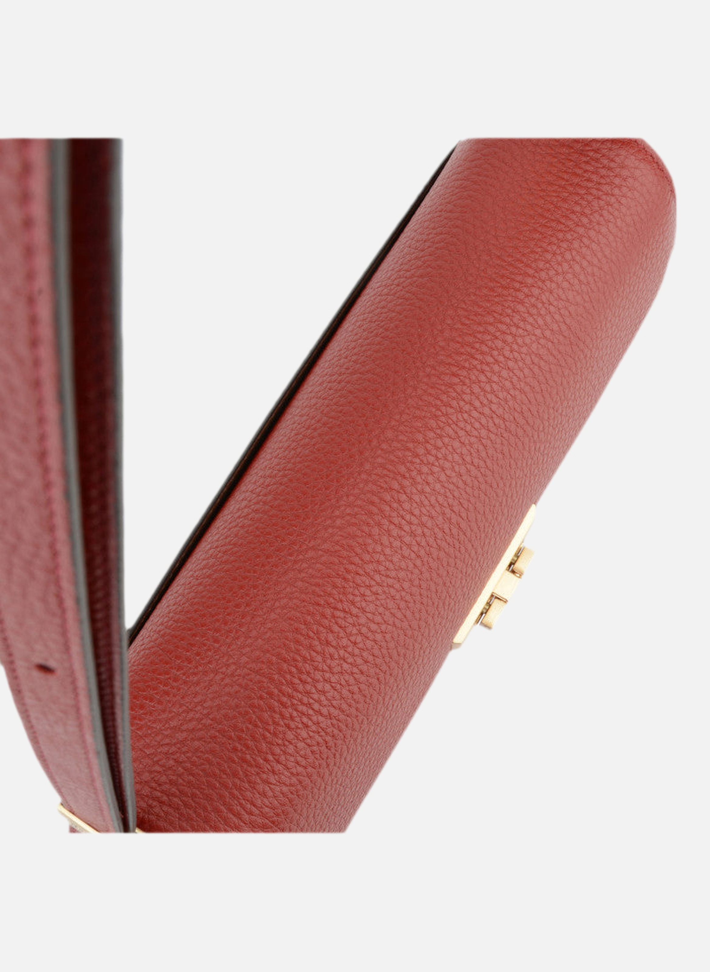Auteuil | sac porté travers gm en cuir de vachette POURCHET Rouge