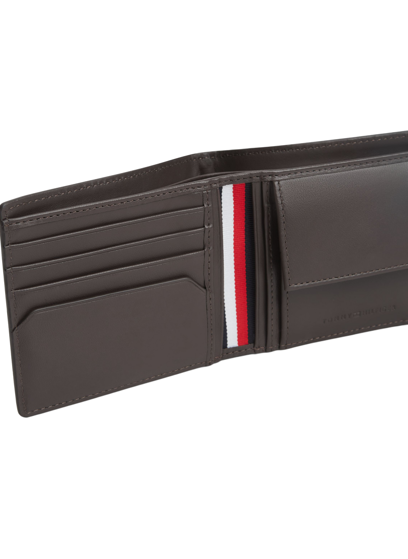 Textured logo leather wallet TOMMY HILFIGER Brown