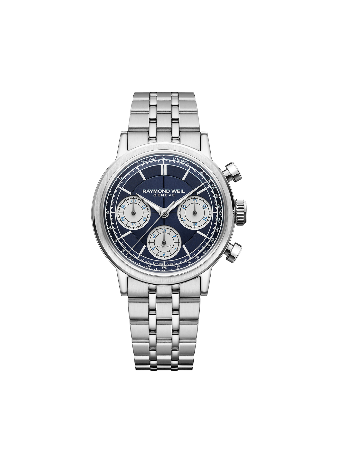 Montre automatique Millesime Chronographe Tri-Compax en acier inoxydable