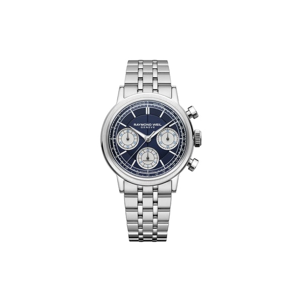 Montre automatique Millesime Chronographe Tri-Compax en acier inoxydable Montre automatique Millesime Chronographe Tri-Compax en acier inoxydable
