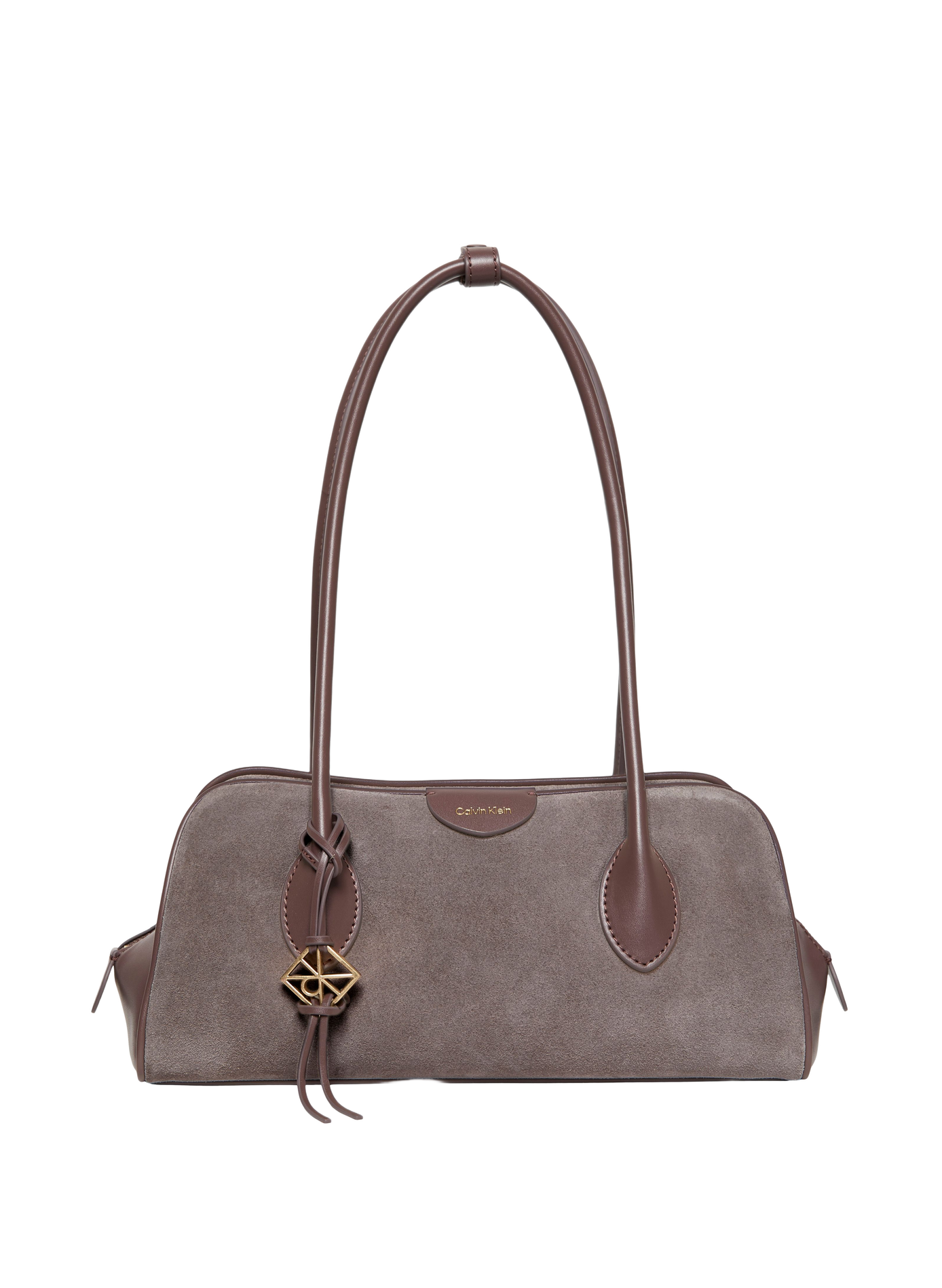 Leather shoulder bag CALVIN KLEIN Grey