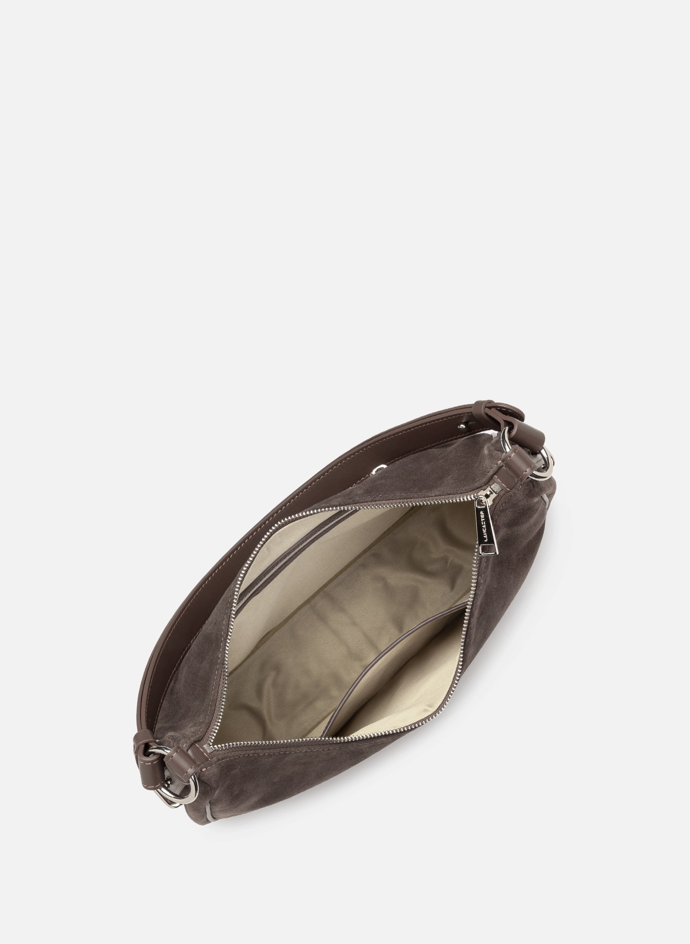 Grand sac besace - suède it LANCASTER Marron