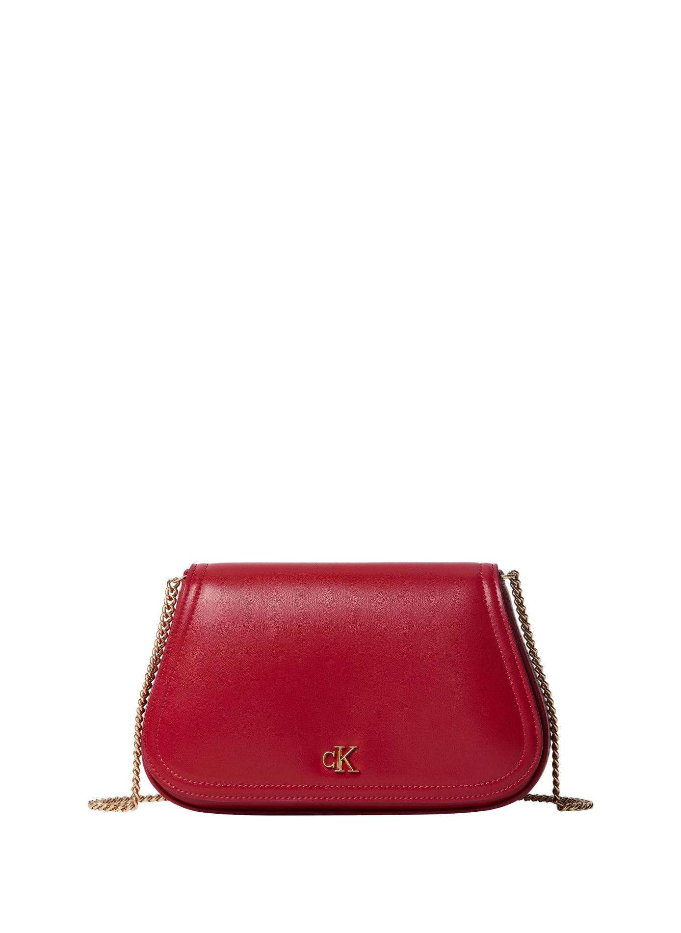 Shoulder Bag with Chain Strap CALVIN KLEIN Red