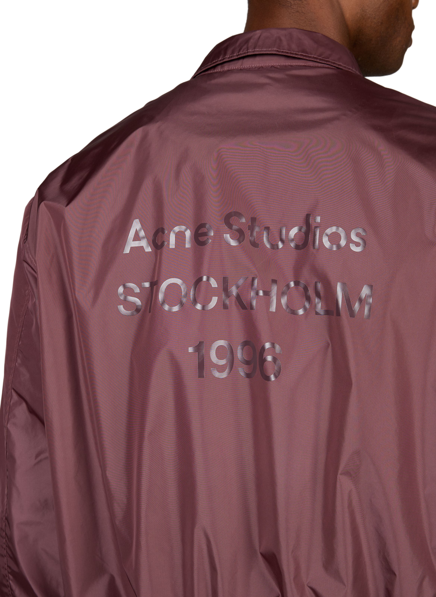 Veste coupe-vent droite à col classique ACNE STUDIOS Violet