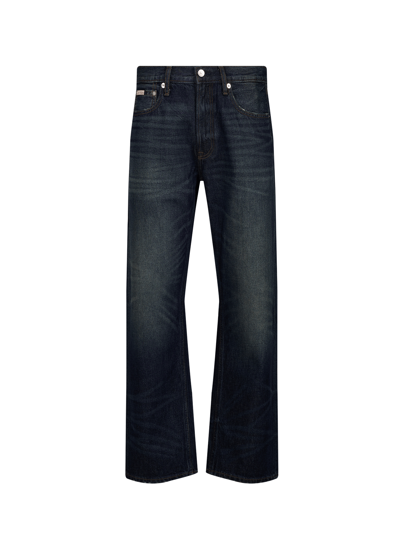 Effen katoenen spijkerbroek CALVIN KLEIN Blauw