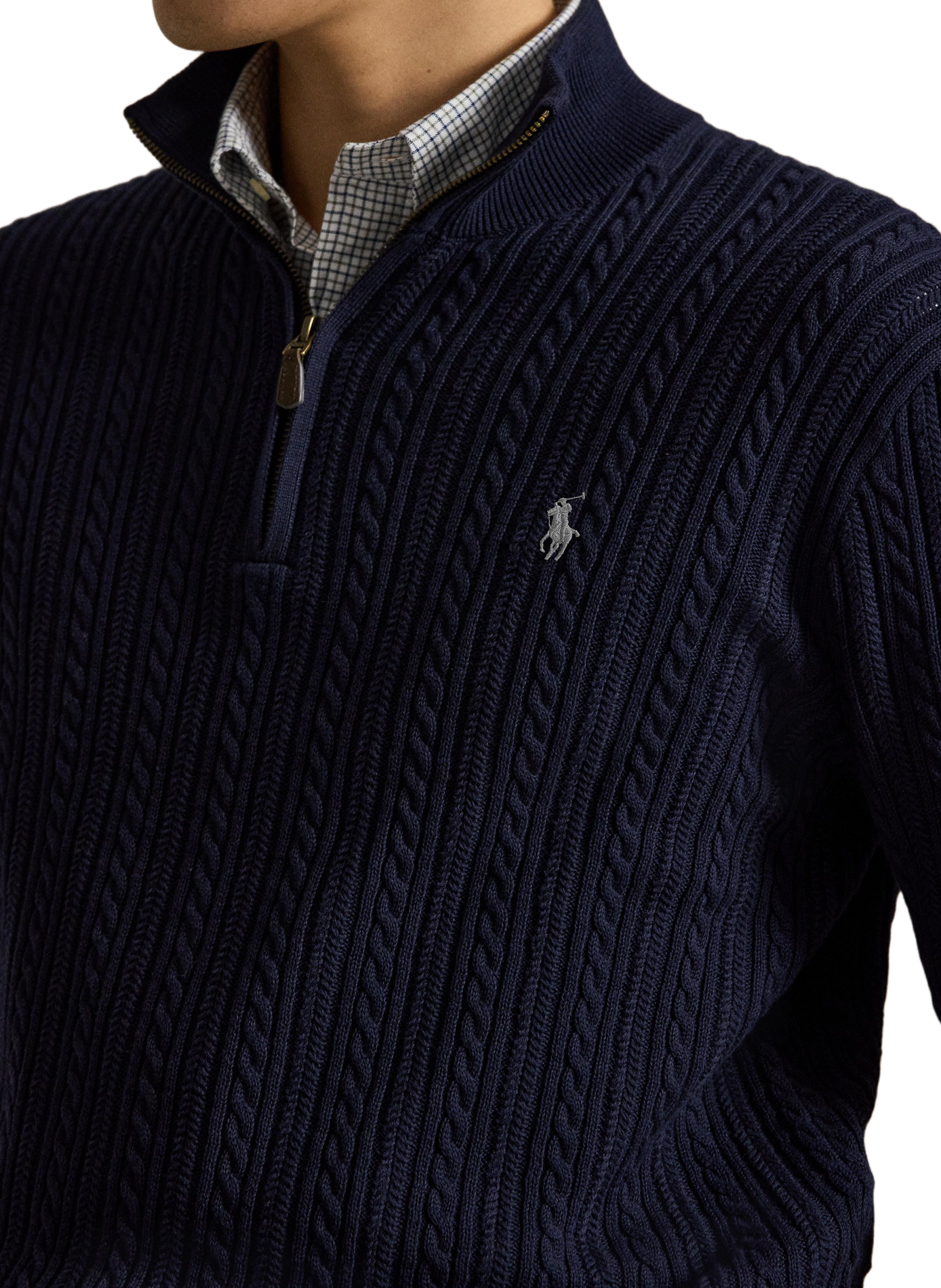 Straight twisted cotton sweater POLO RALPH LAUREN Blue