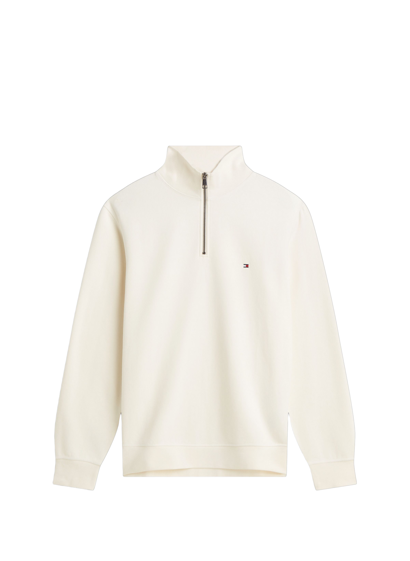 Relaxed-fit trucker-neck sweatshirt in a cotton blend  Ivory petal