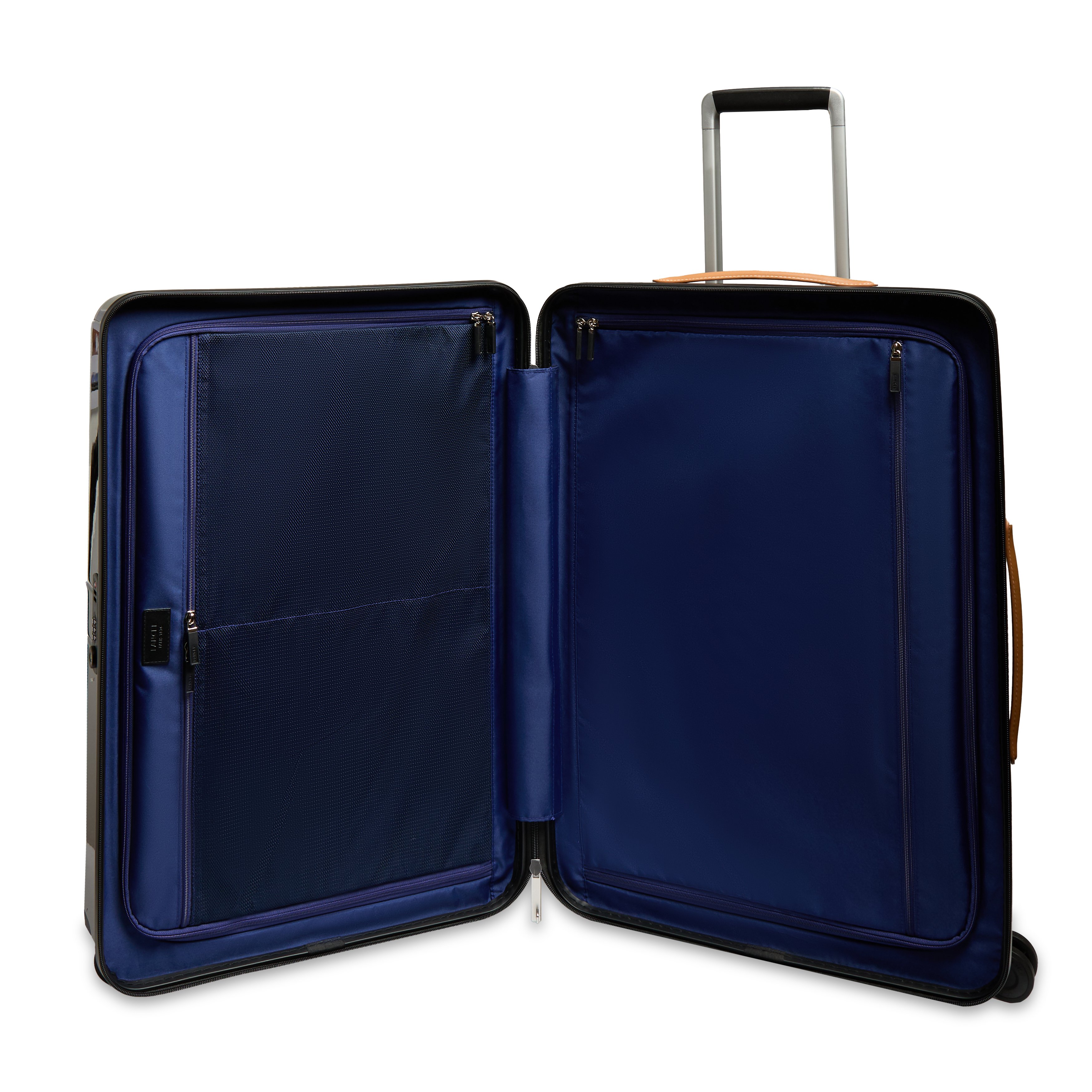 Valise rigide moyenne à 4 roues, en polycarbonate recyclé, avec détails en cuir. LANCEL Noir