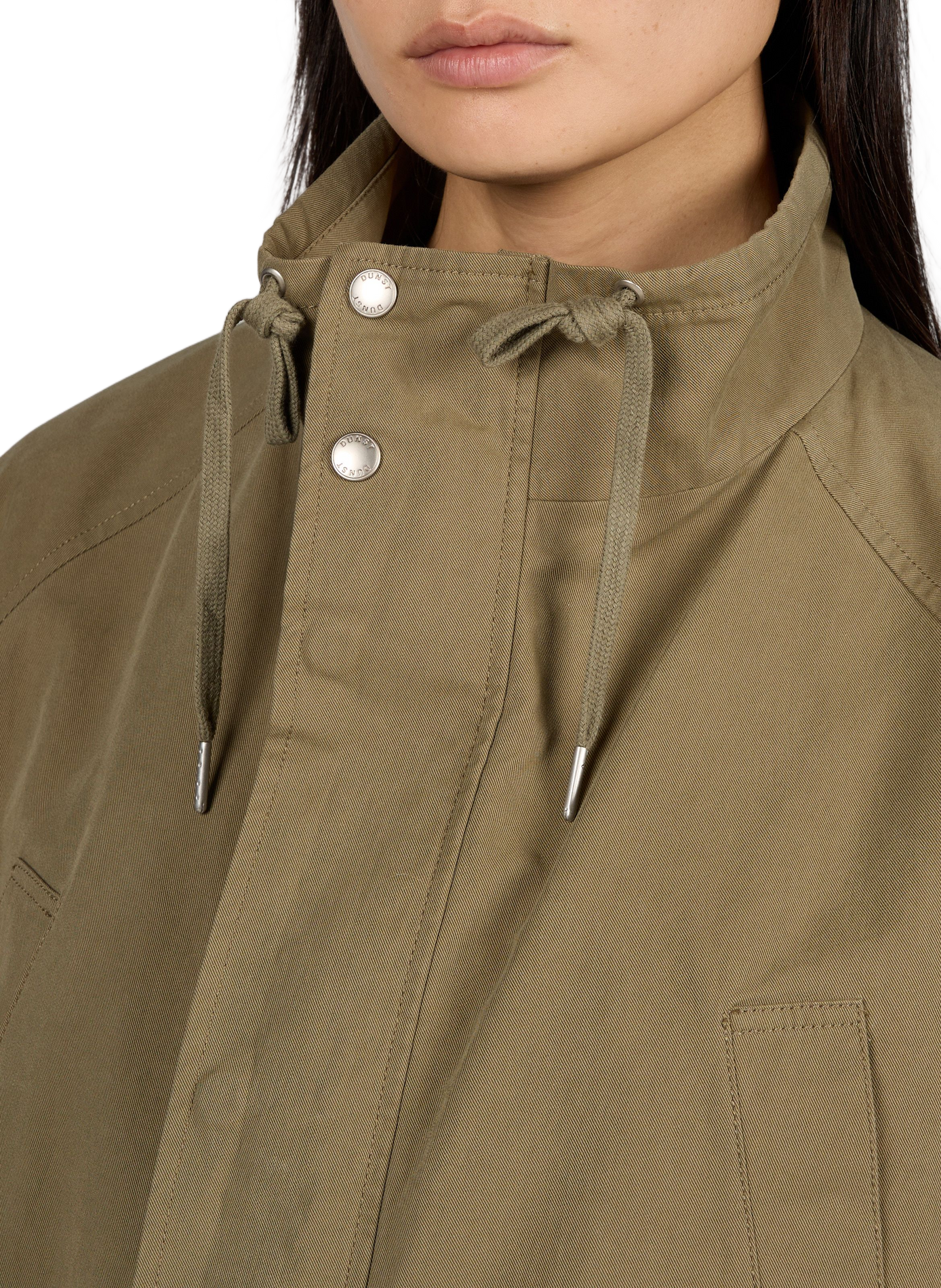 Straight cotton-blend jacket DUNST Khaki