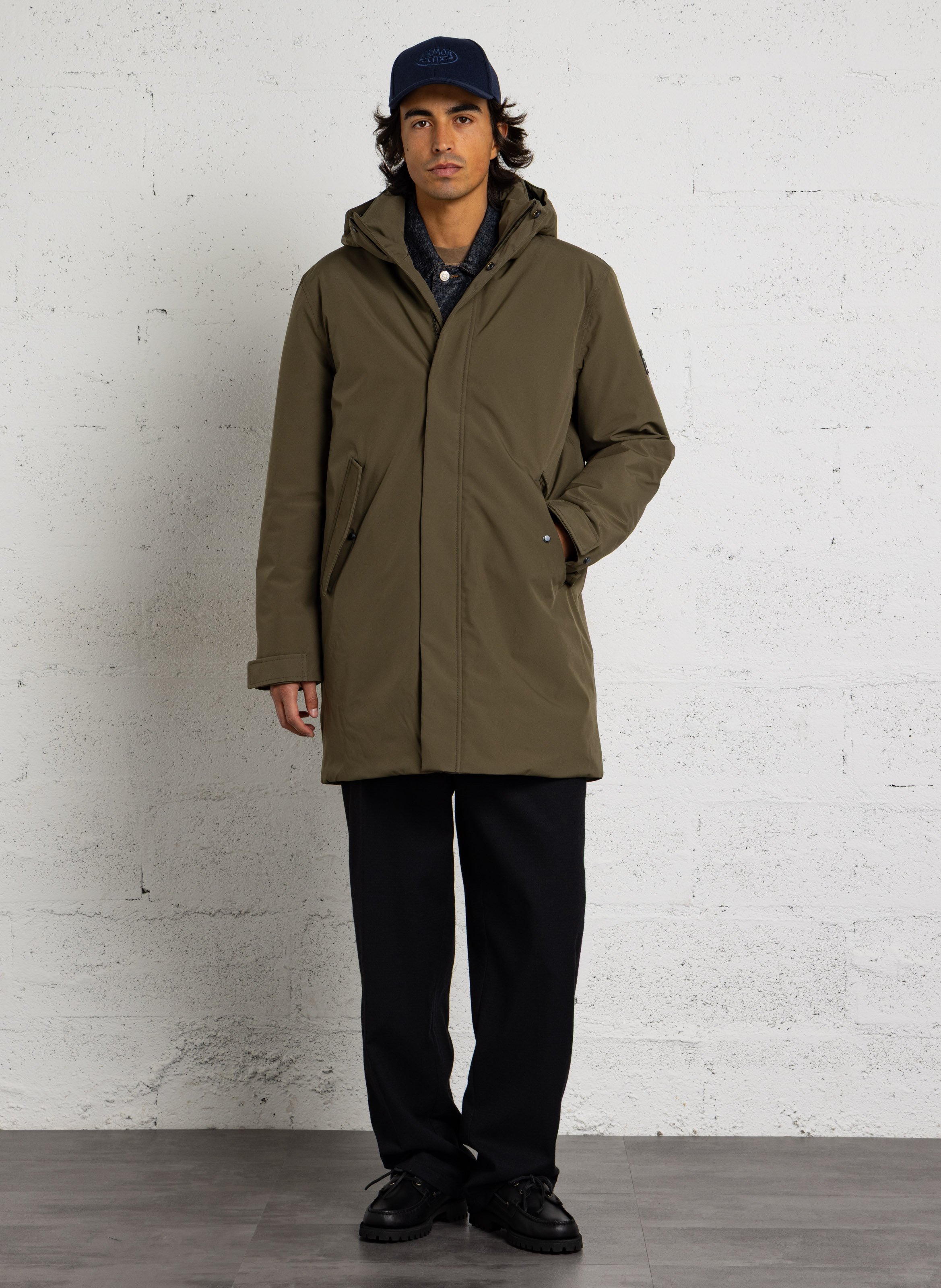 Waterdichte parka met opstaande kraag ARMOR-LUX Groen