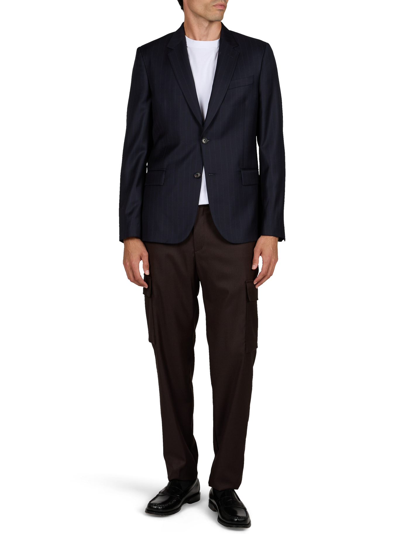 Straight Striped Wool Blazer PAUL SMITH Blue
