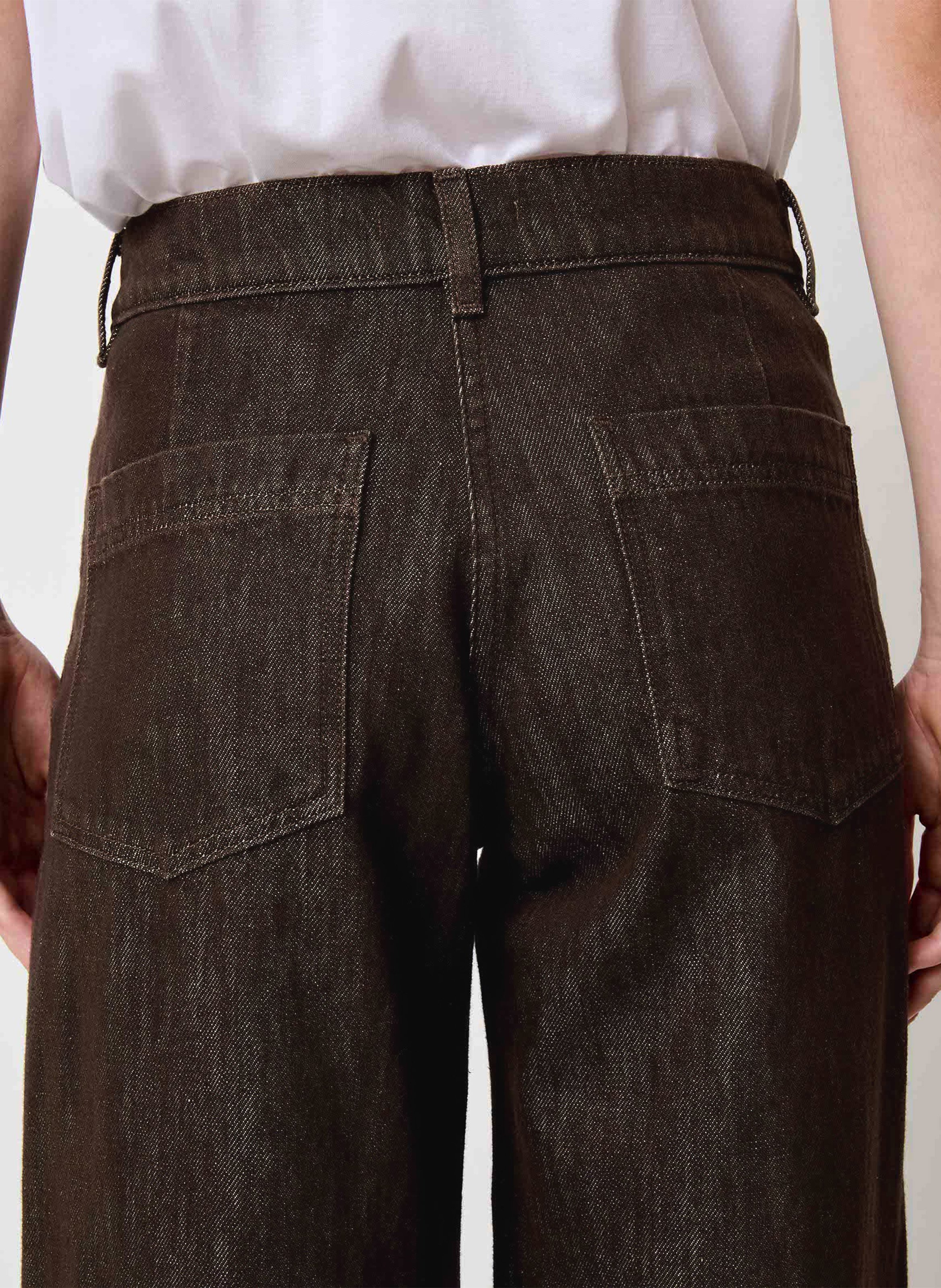 Jean droit en coton line SESSUN Marron