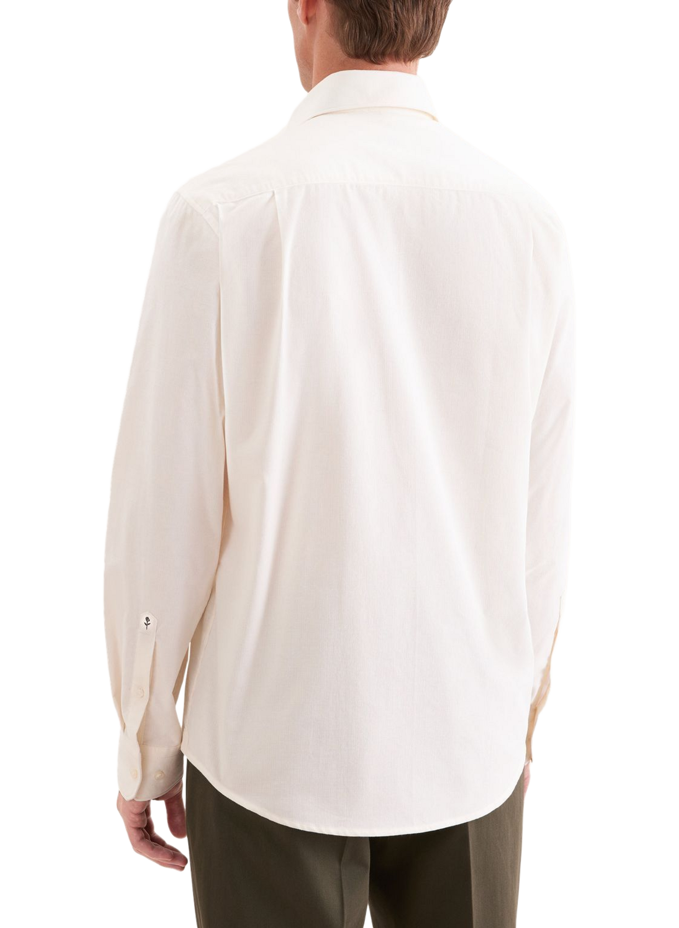 Gerade geschnittenes einfarbiges Baumwollhemd SEIDENSTICKER Beige