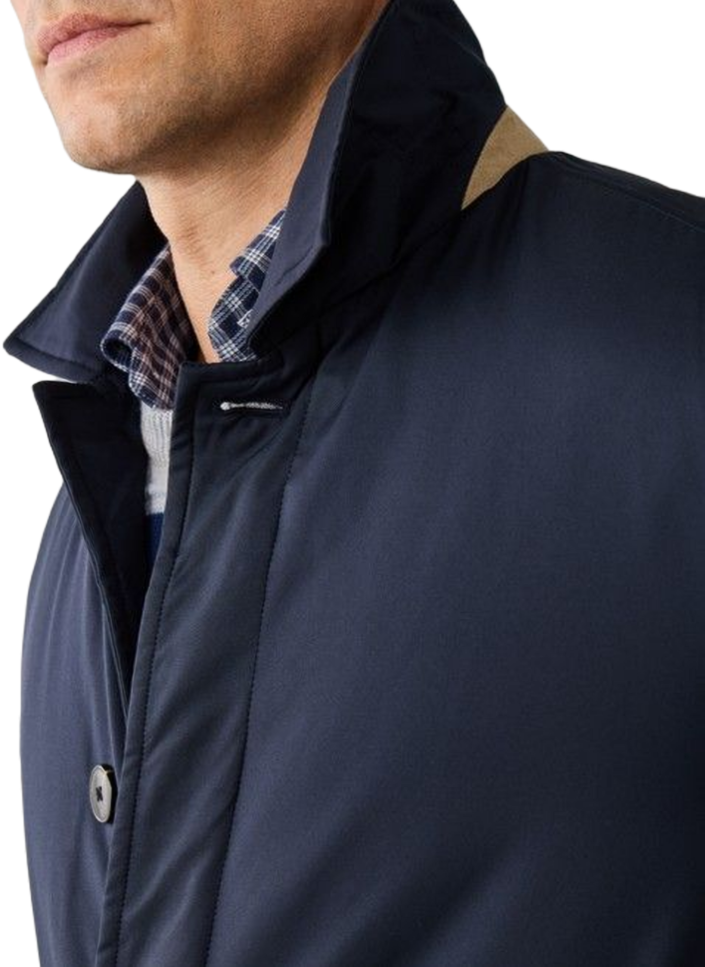 Straight cut classic collar parka FACONNABLE Blue