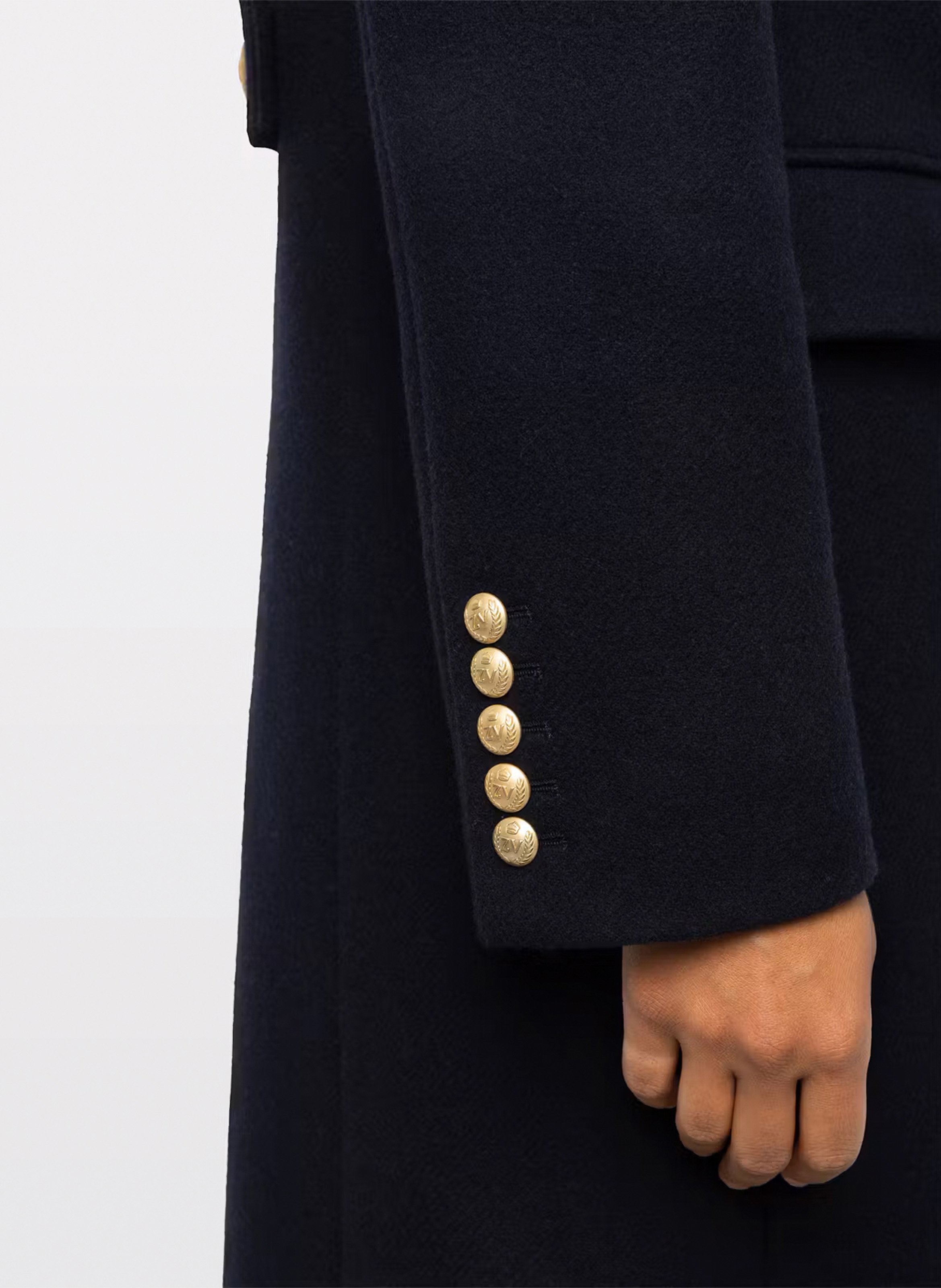 Meril jas met opstaande kraag van gemengde wol ZADIG&VOLTAIRE Blauw