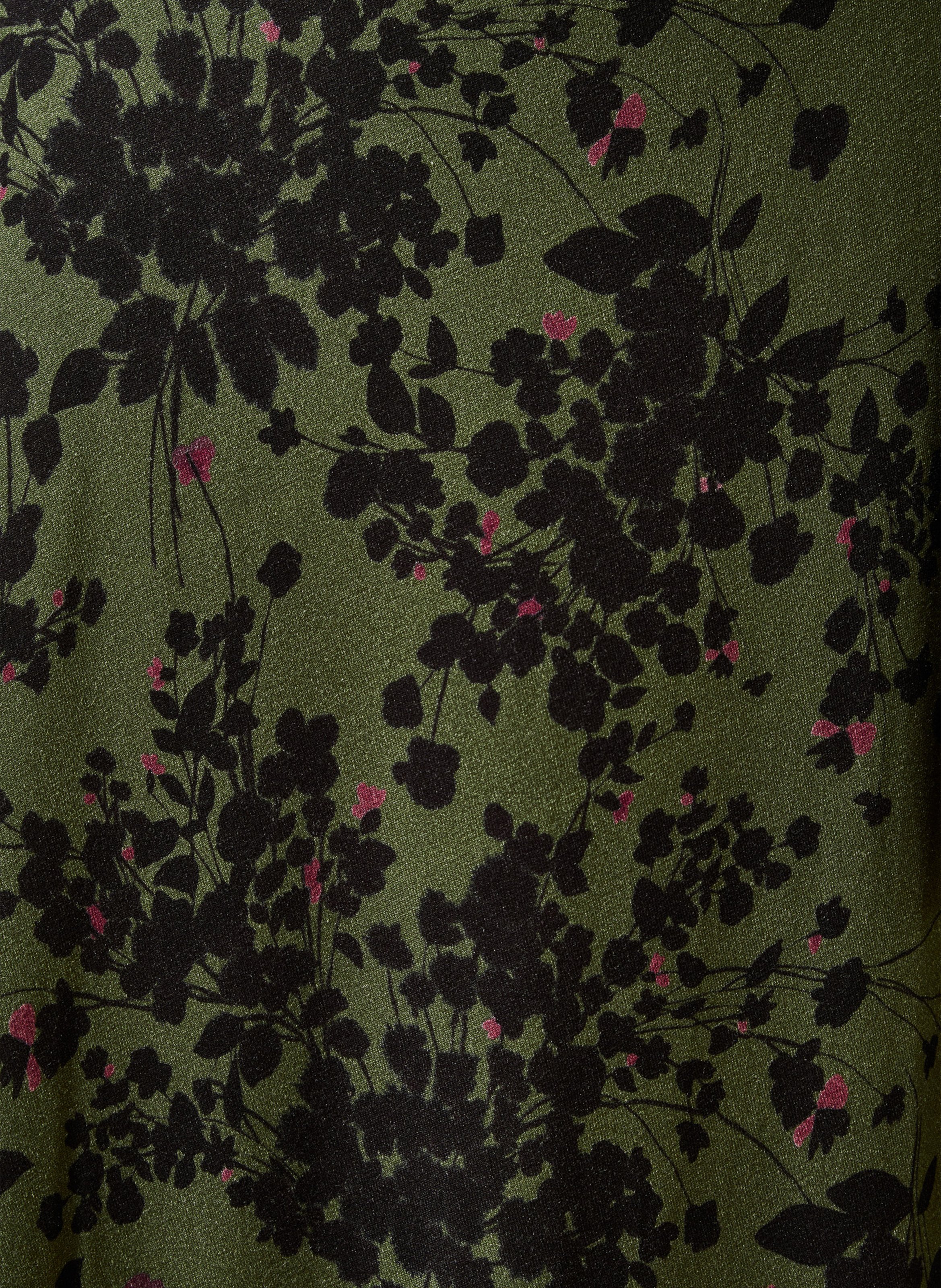 Lange jurk met ronde hals en print LA FEE MARABOUTEE Groen
