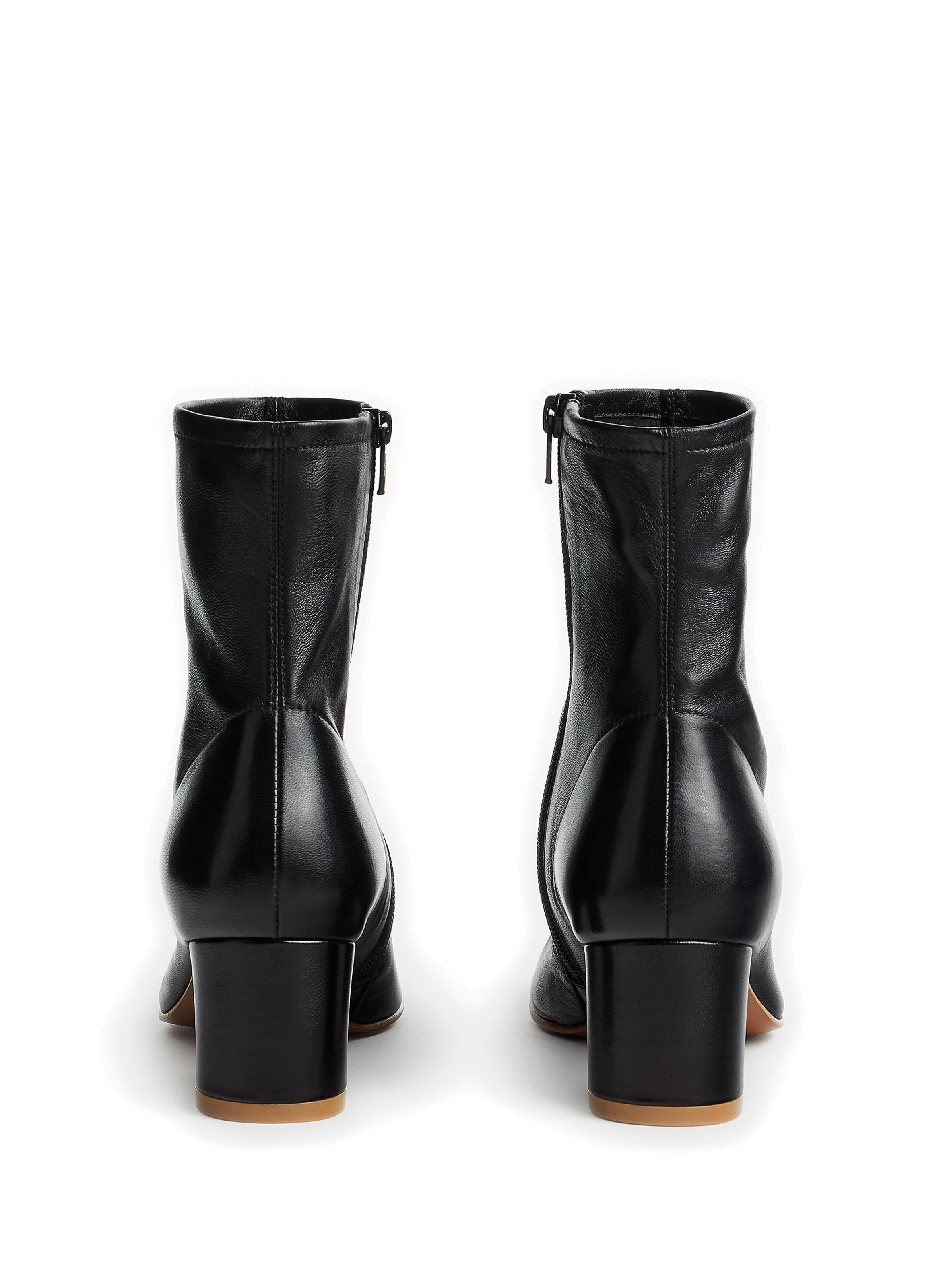 Leather ankle boots BY FAR Black