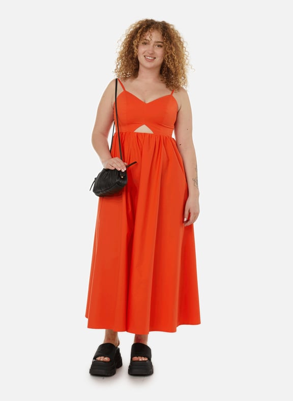 Robe longue en coton Orange by SAISON 1865 SAISON 1865 Robe longue en coton Orange