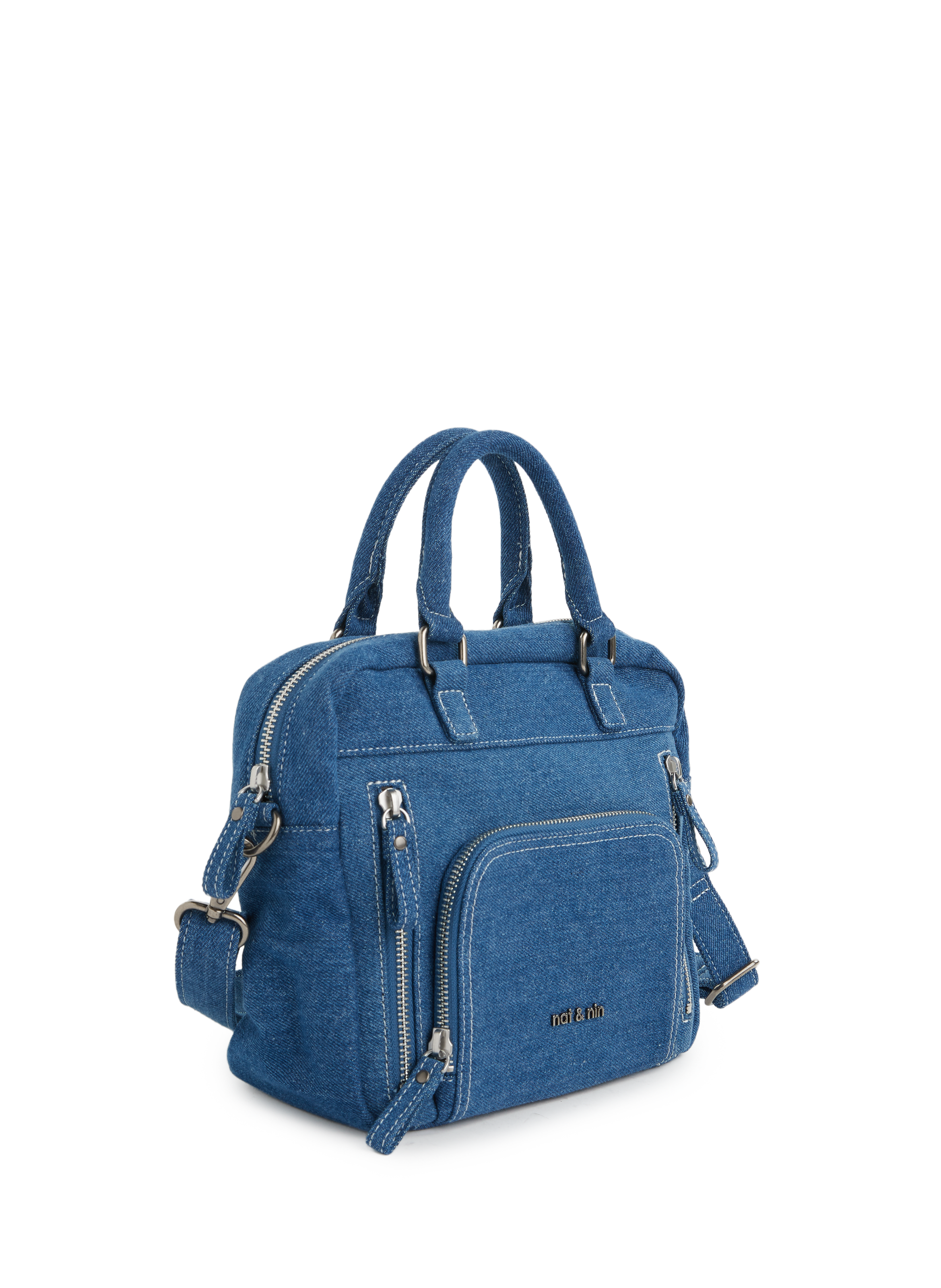 Macy mini denim handbag NAT & NIN Blue