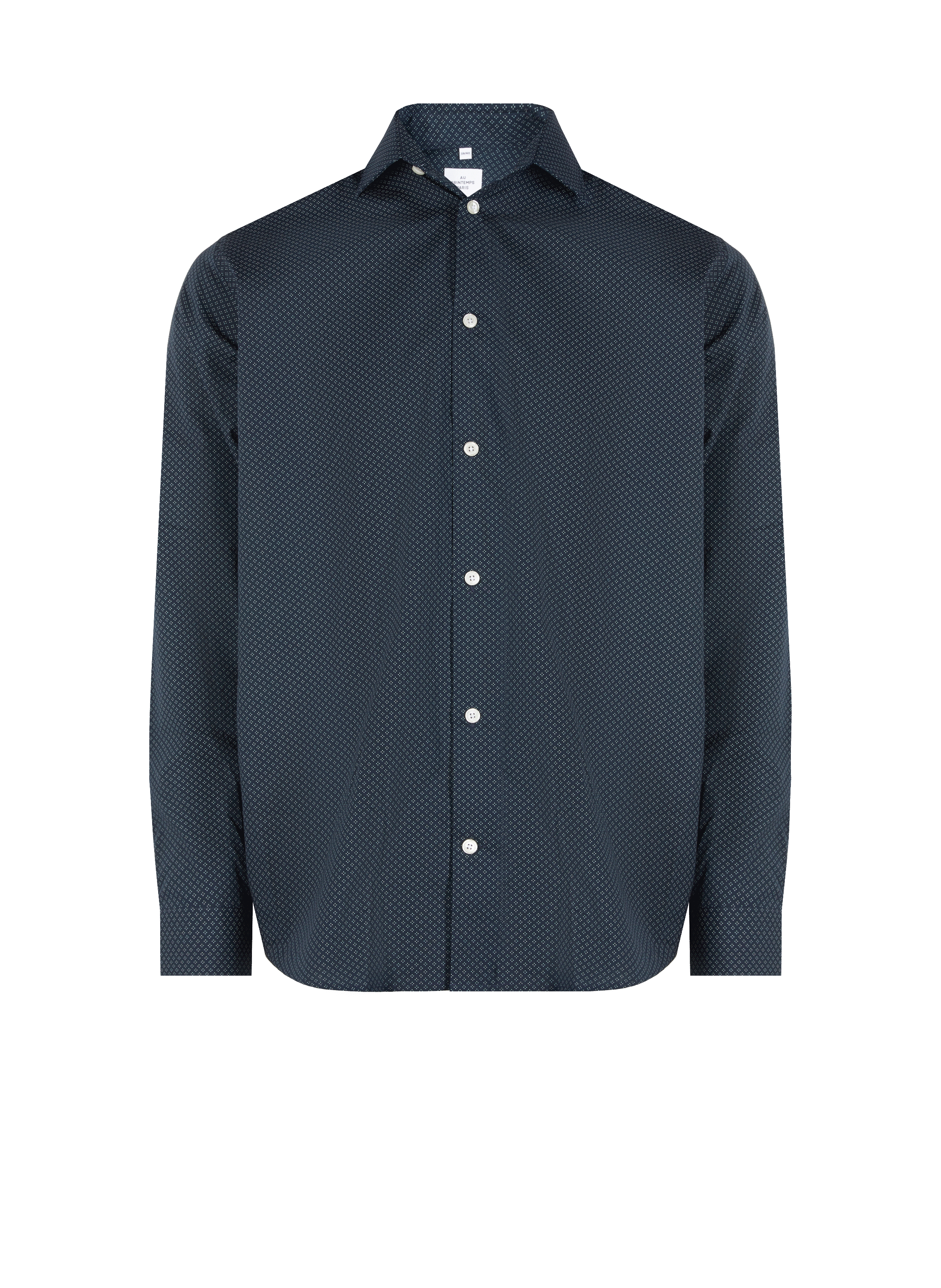 Printed cotton shirt AU PRINTEMPS PARIS Blue