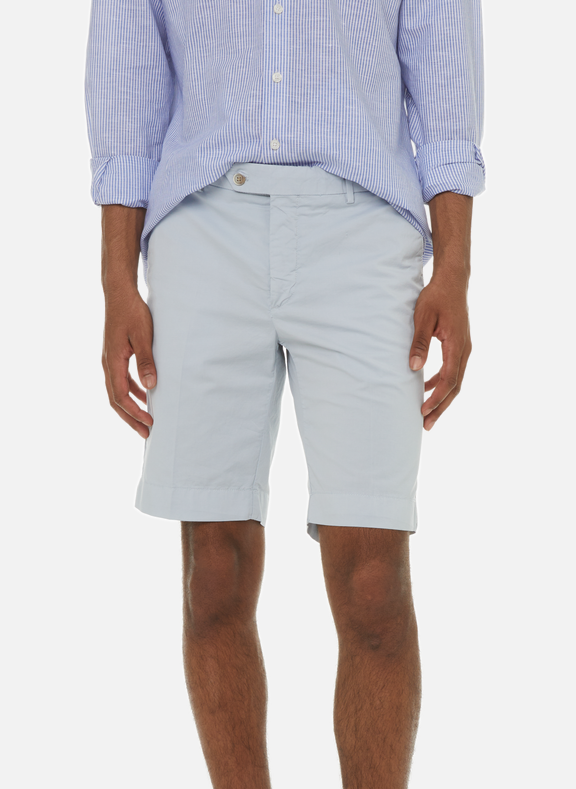 HACKETT Plain cotton shorts Blue