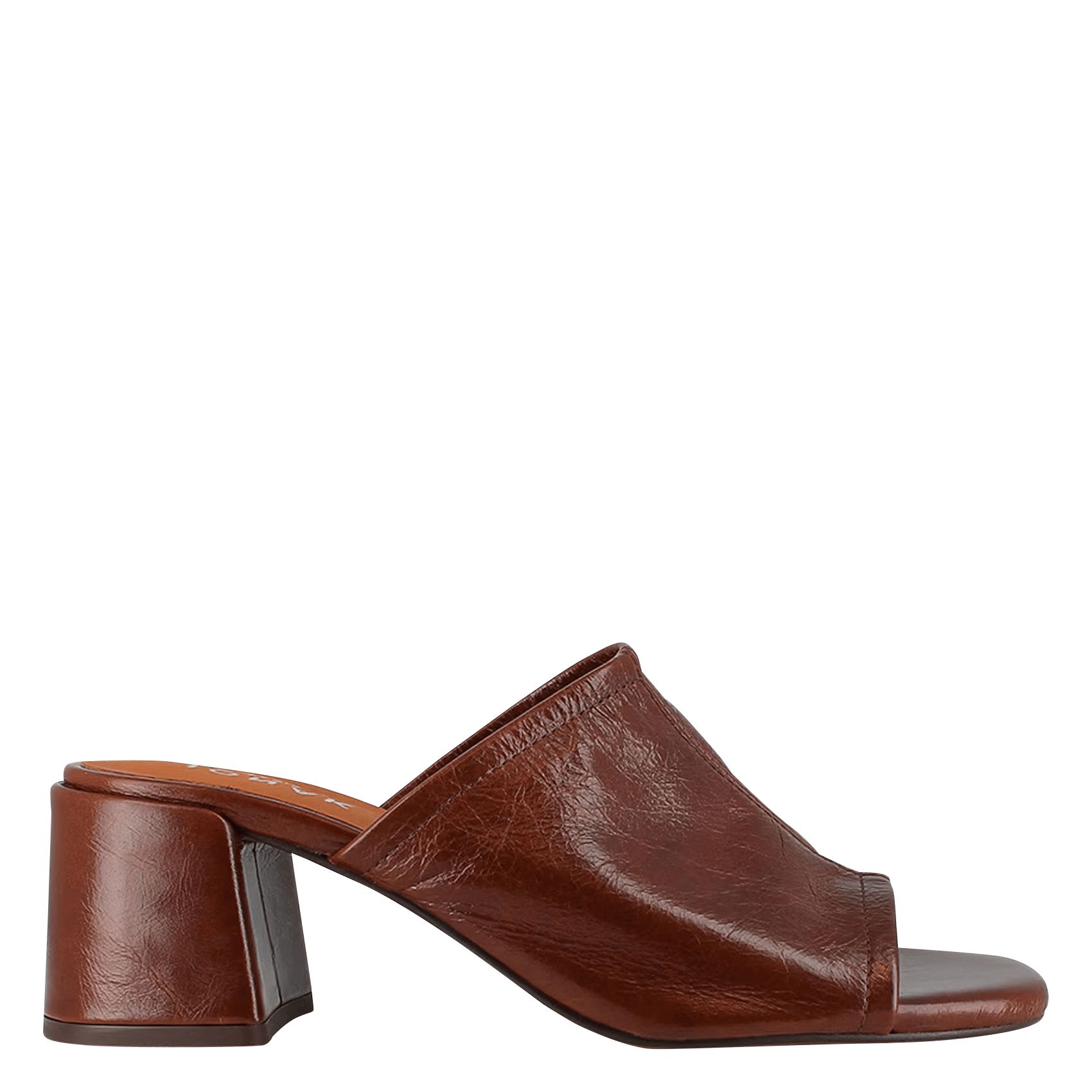 Mules à talon en cuir Butterfly JONAK Marron