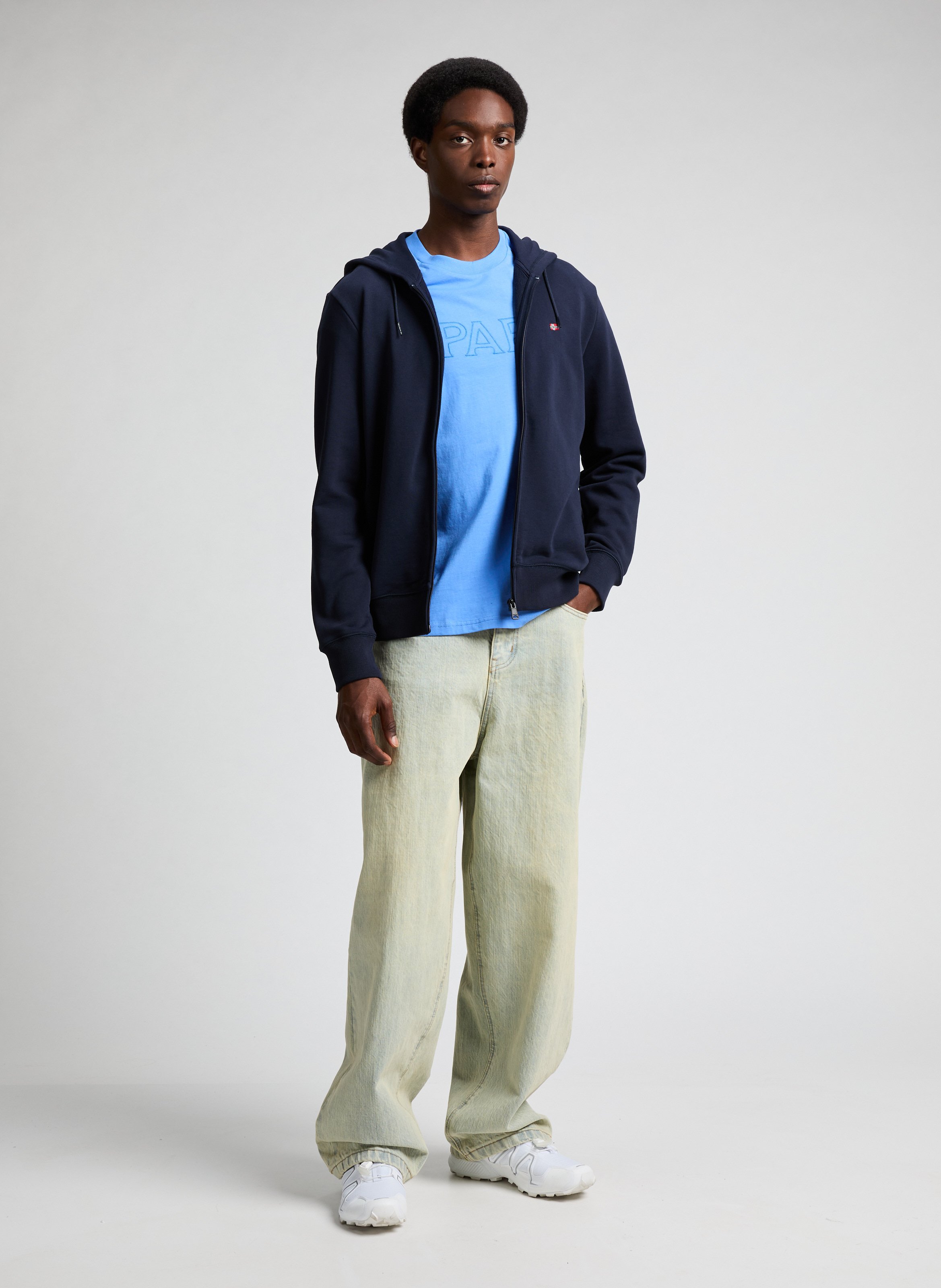 Cotton hoodie NAPAPIJRI Blue