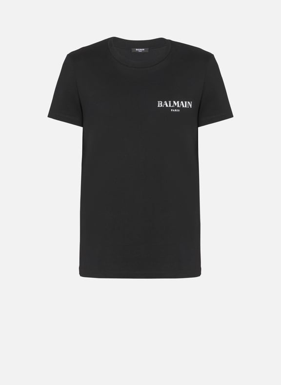 T-shirt à logo balmain vintage gel Noir by BALMAIN BALMAIN T-shirt à logo balmain vintage gel Noir