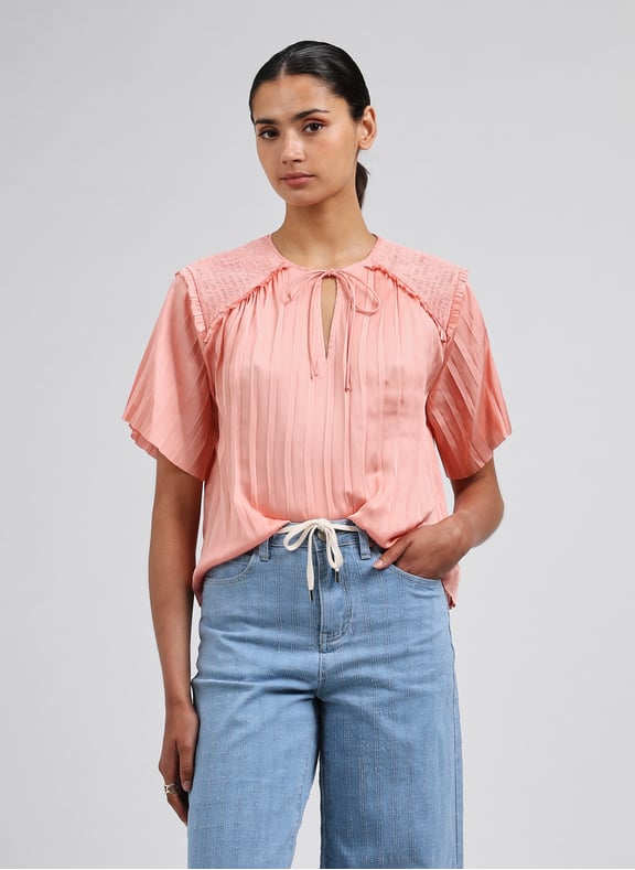 Blouses plissé Louka Rose by SUNCOO SUNCOO Blouses plissé Louka Rose