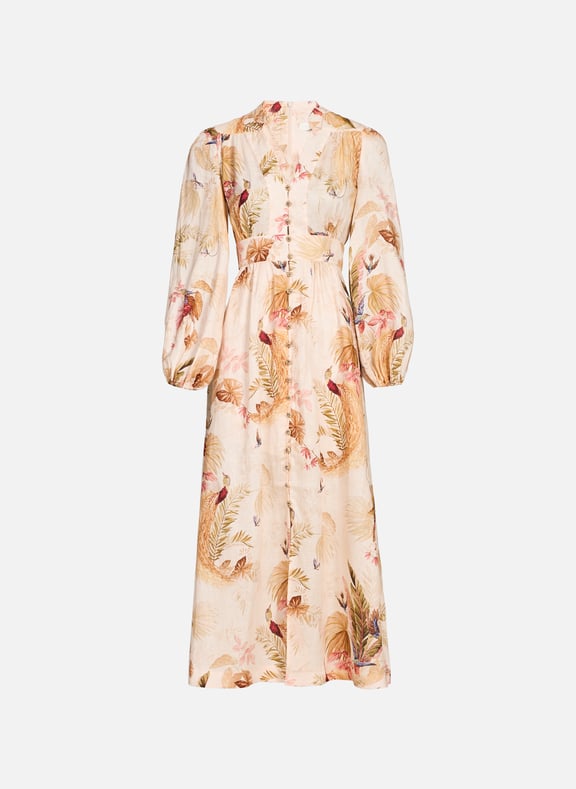 Floral-print midi dress Multicolour by ZIMMERMANN ZIMMERMANN Floral-print midi dress Multicolour