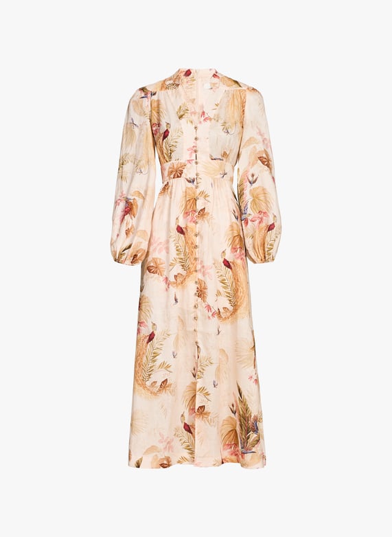 Robe midi à imprimé floral | Multicolore by ZIMMERMANN Robe midi à imprimé floral Multicolore
