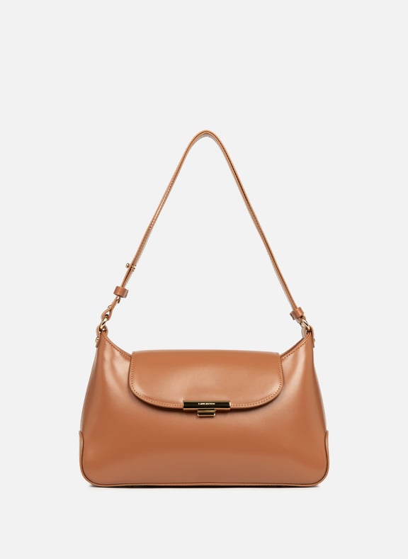 Grand sac besace - suave evenly Marron by LANCASTER LANCASTER Grand sac besace - suave evenly Marron
