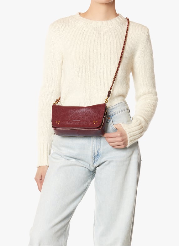 Sac à bandoulière en cuir Bobi  | Rouge by JÉRÔME DREYFUSS Sac à bandoulière en cuir Bobi  Rouge