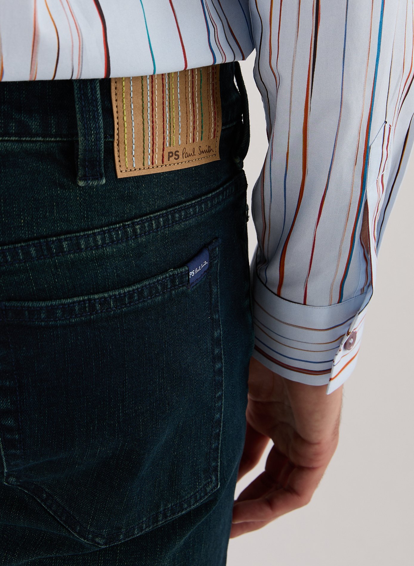 Faded straight-cut jeans PAUL SMITH Blue