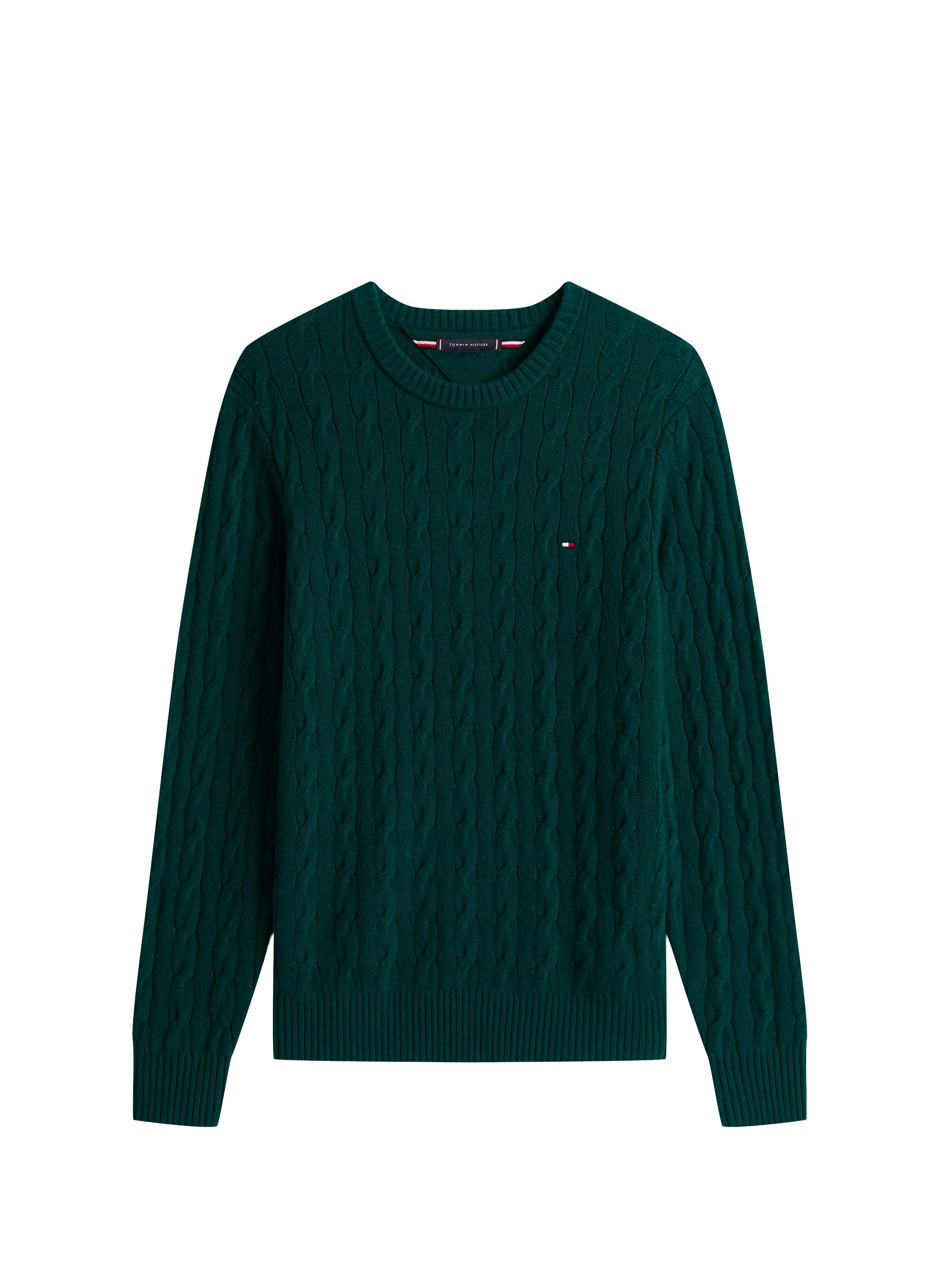 Wool-blend round-neck jumper TOMMY HILFIGER Green