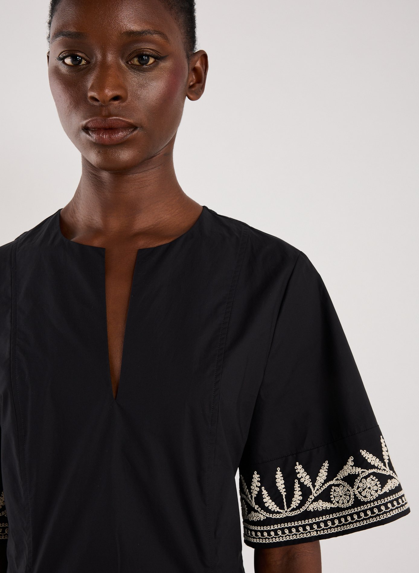A-line dress with embroidery BY MALENE BIRGER Black