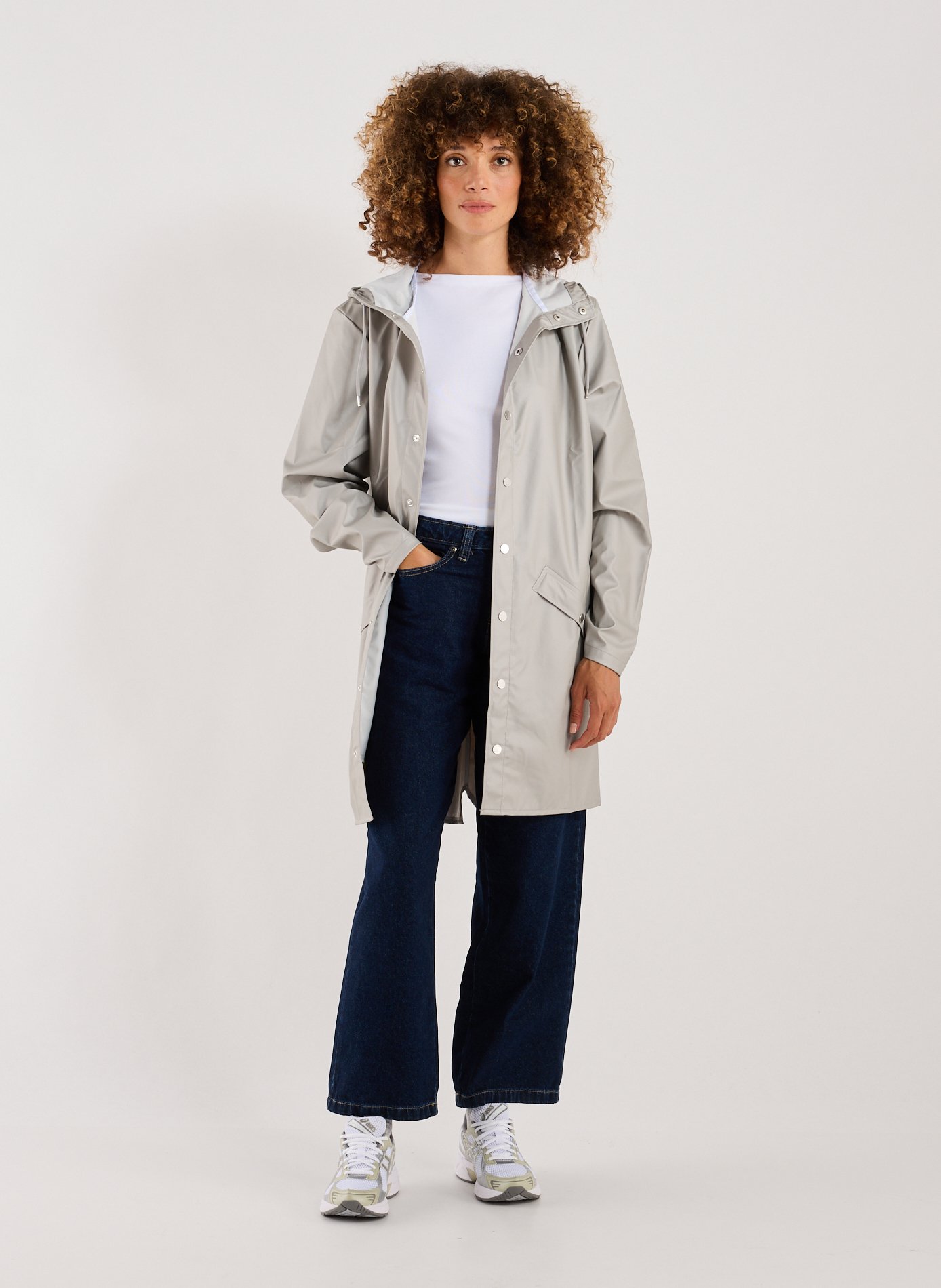 Parka longue W3 RAINS Gris