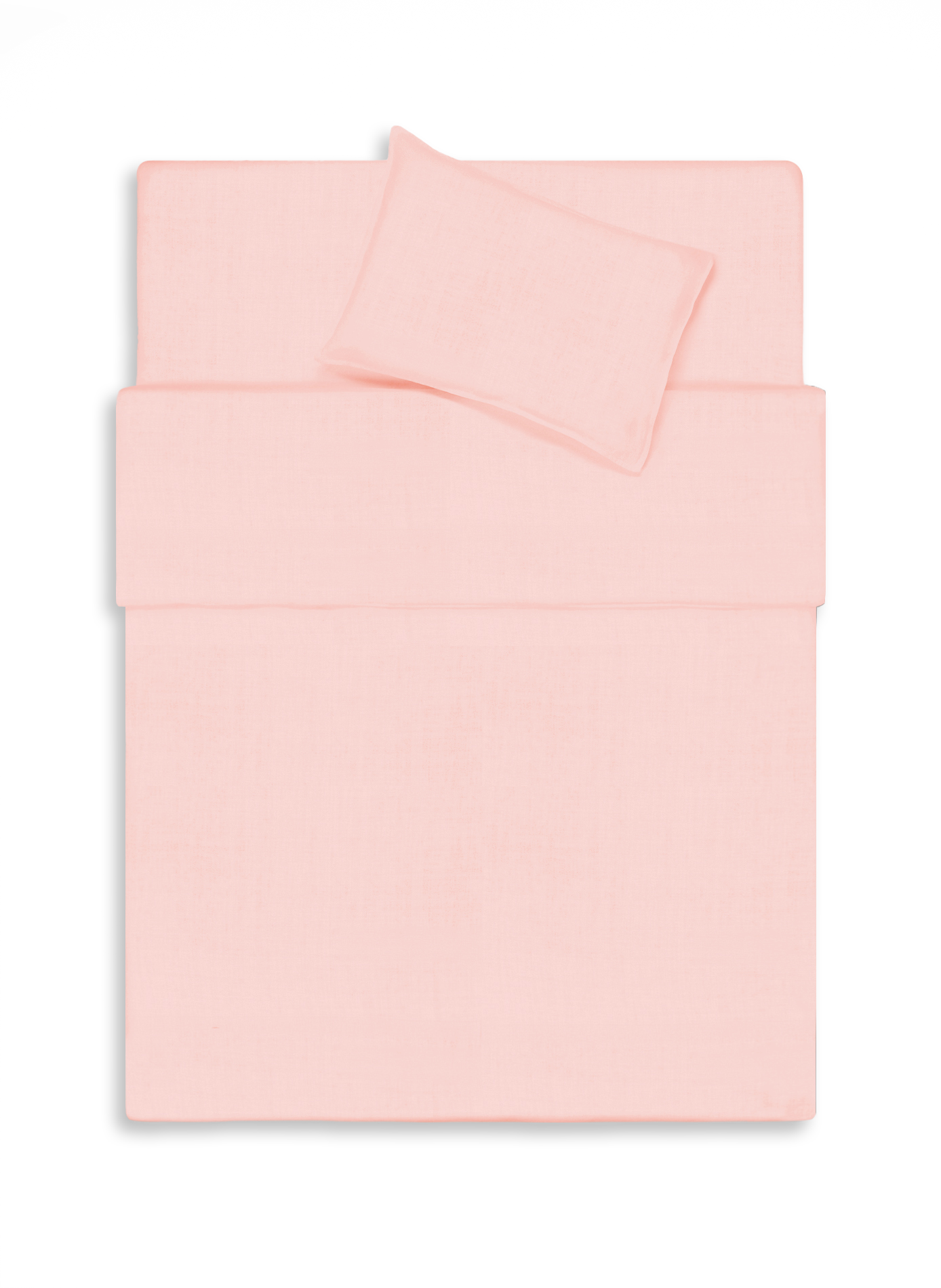 AU PRINTEMPS PARIS Housse de couette en lin lavé Rose