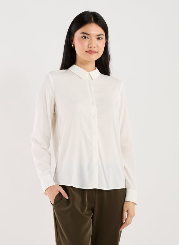 Chemise droite fluide Blanc by SAMSOE SAMSOE SAMSOE SAMSOE Chemise droite fluide Blanc