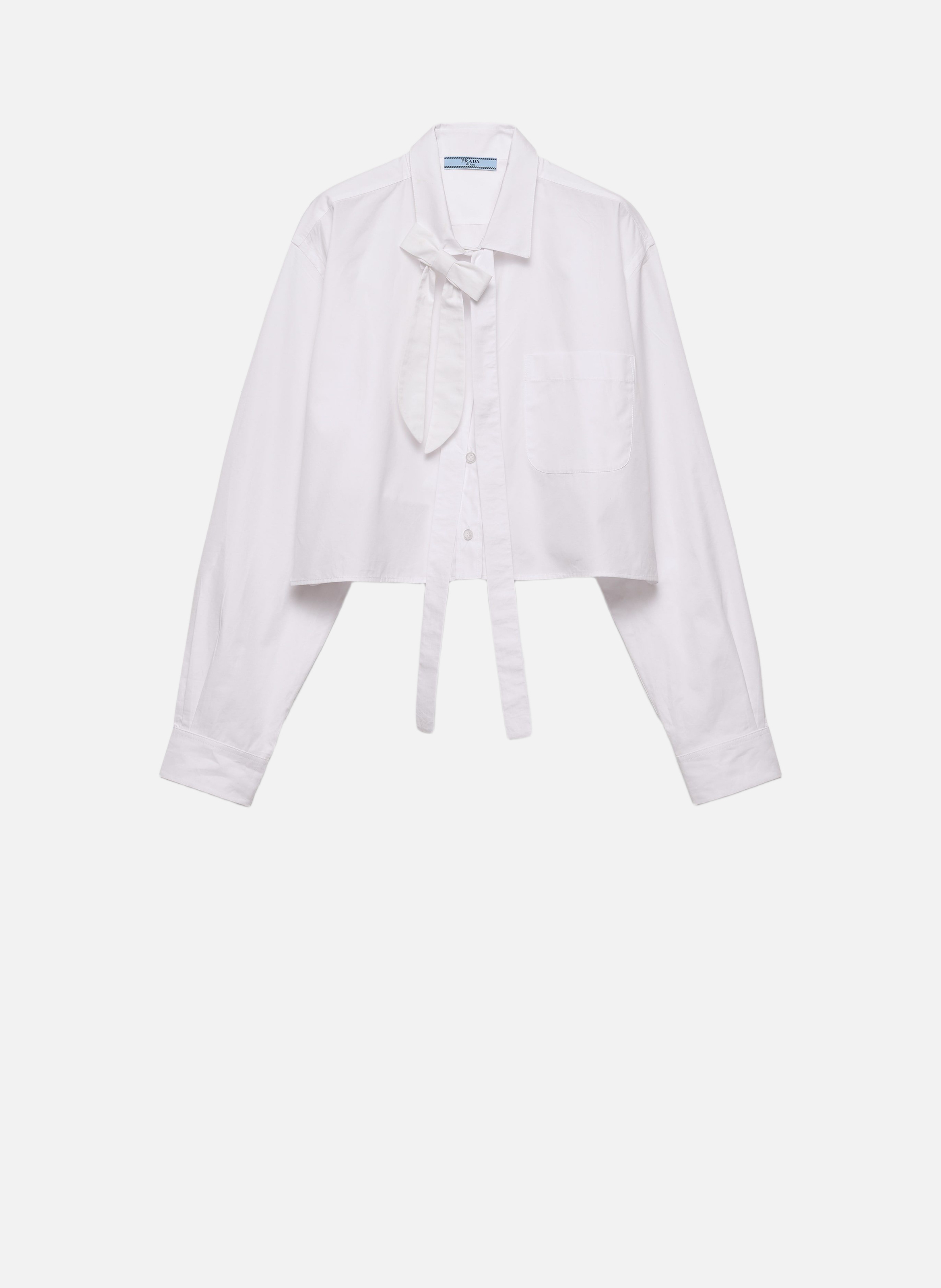 Chemise en popeline PRADA Blanc