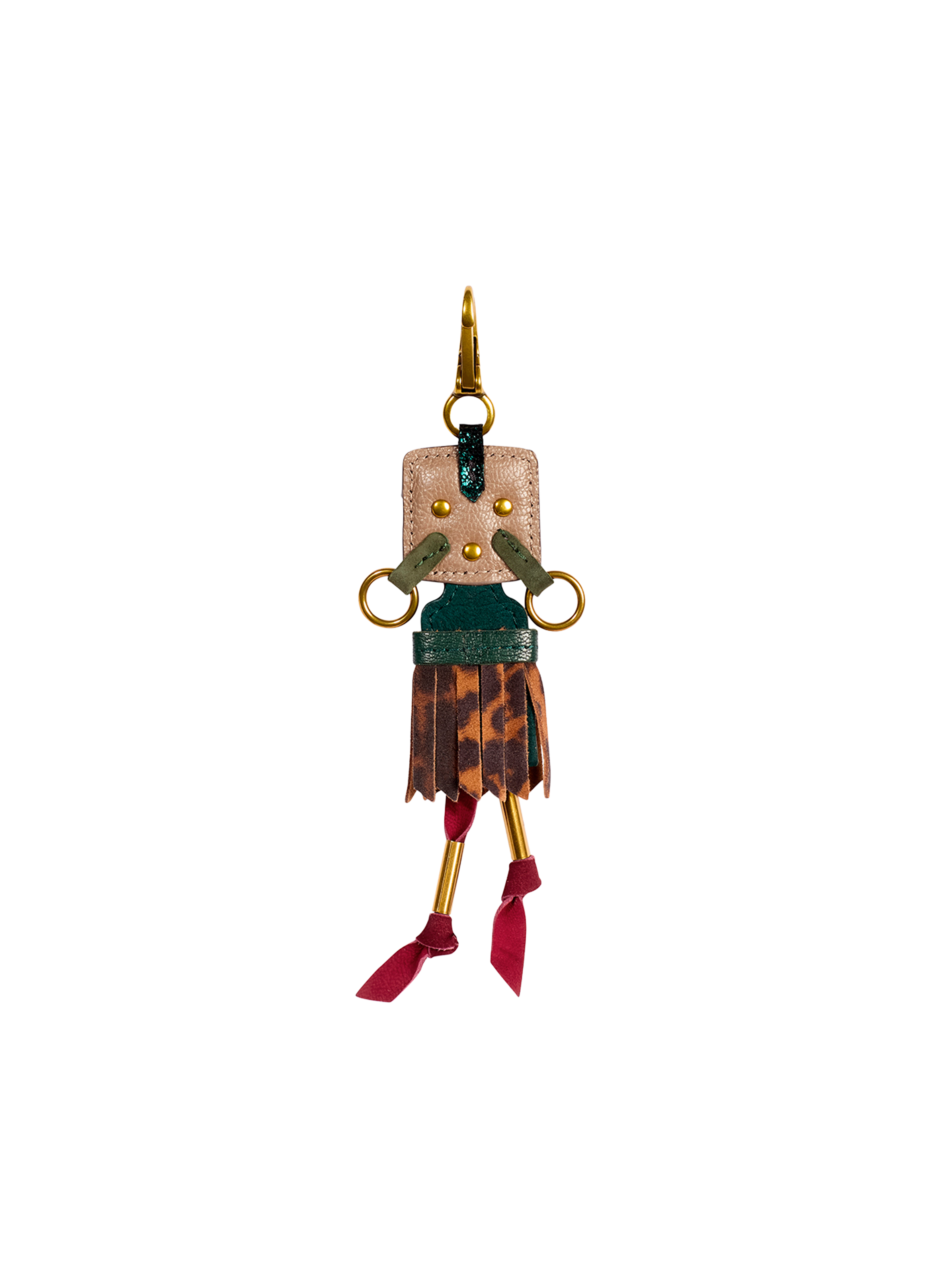 Keychain in calf leather JÉRÔME DREYFUSS Brown