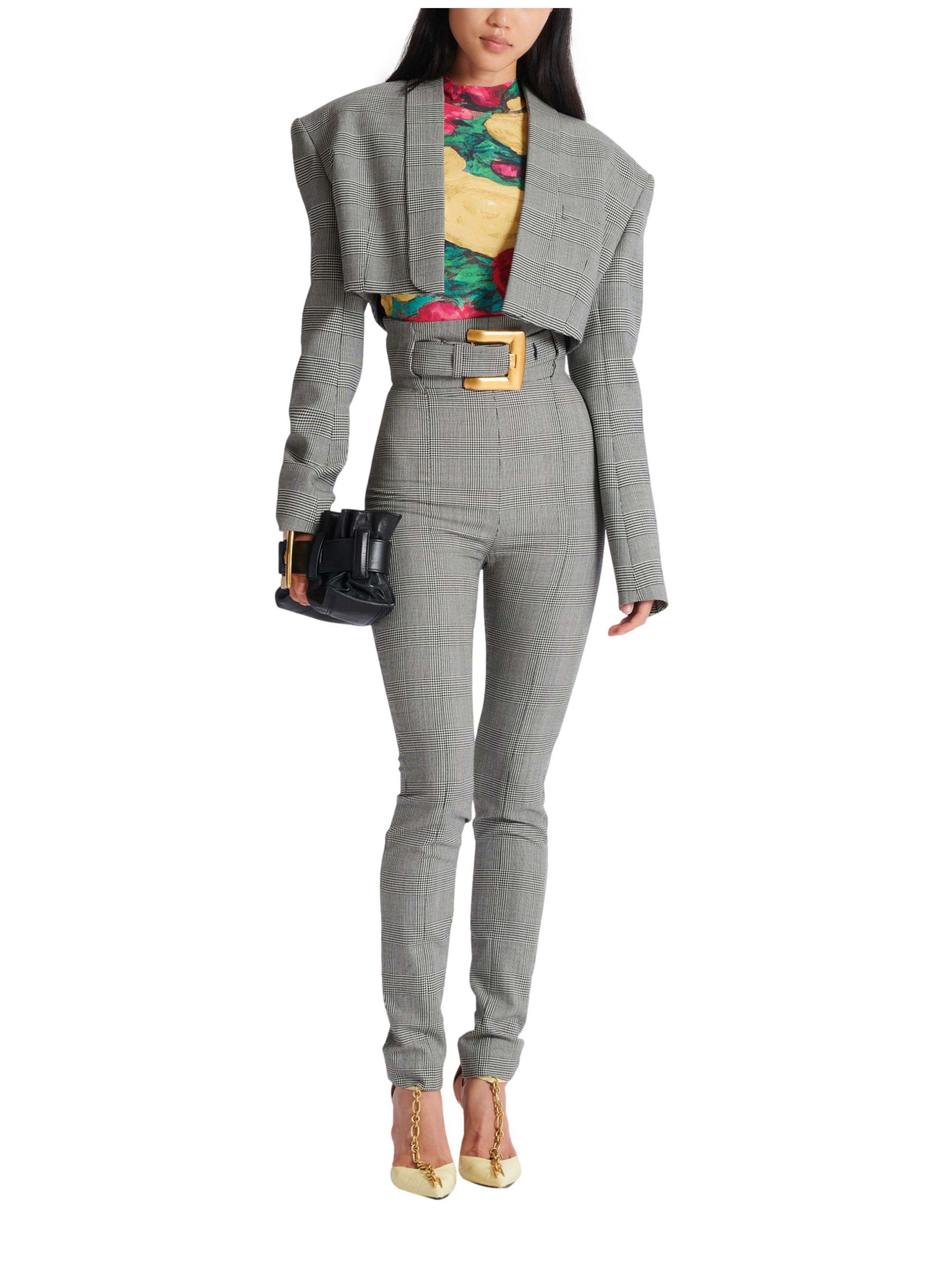 Spencer en jacquard prince de galles BALMAIN Noir