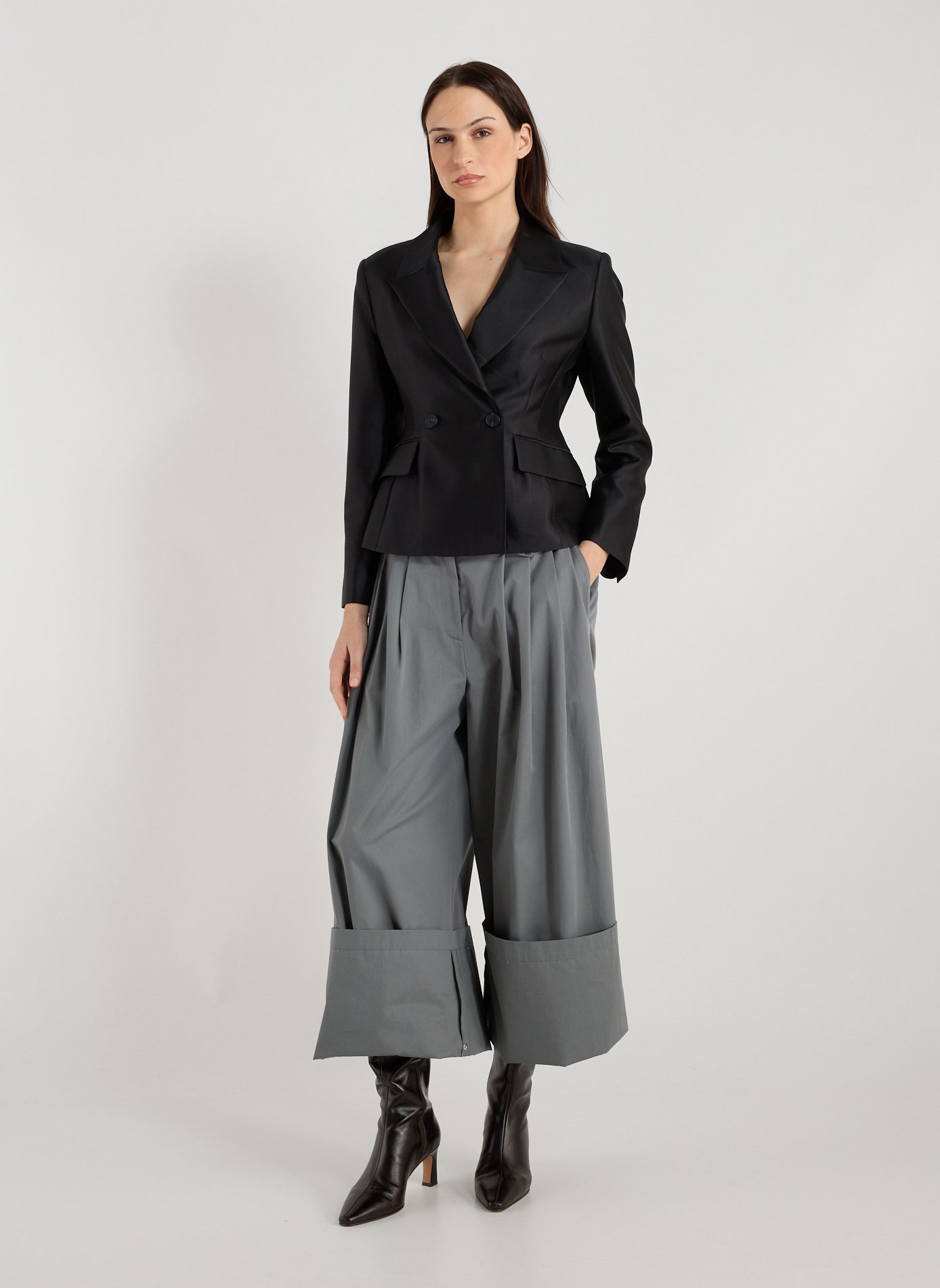 Blazer en laine et soie  SANDBEIGE Noir