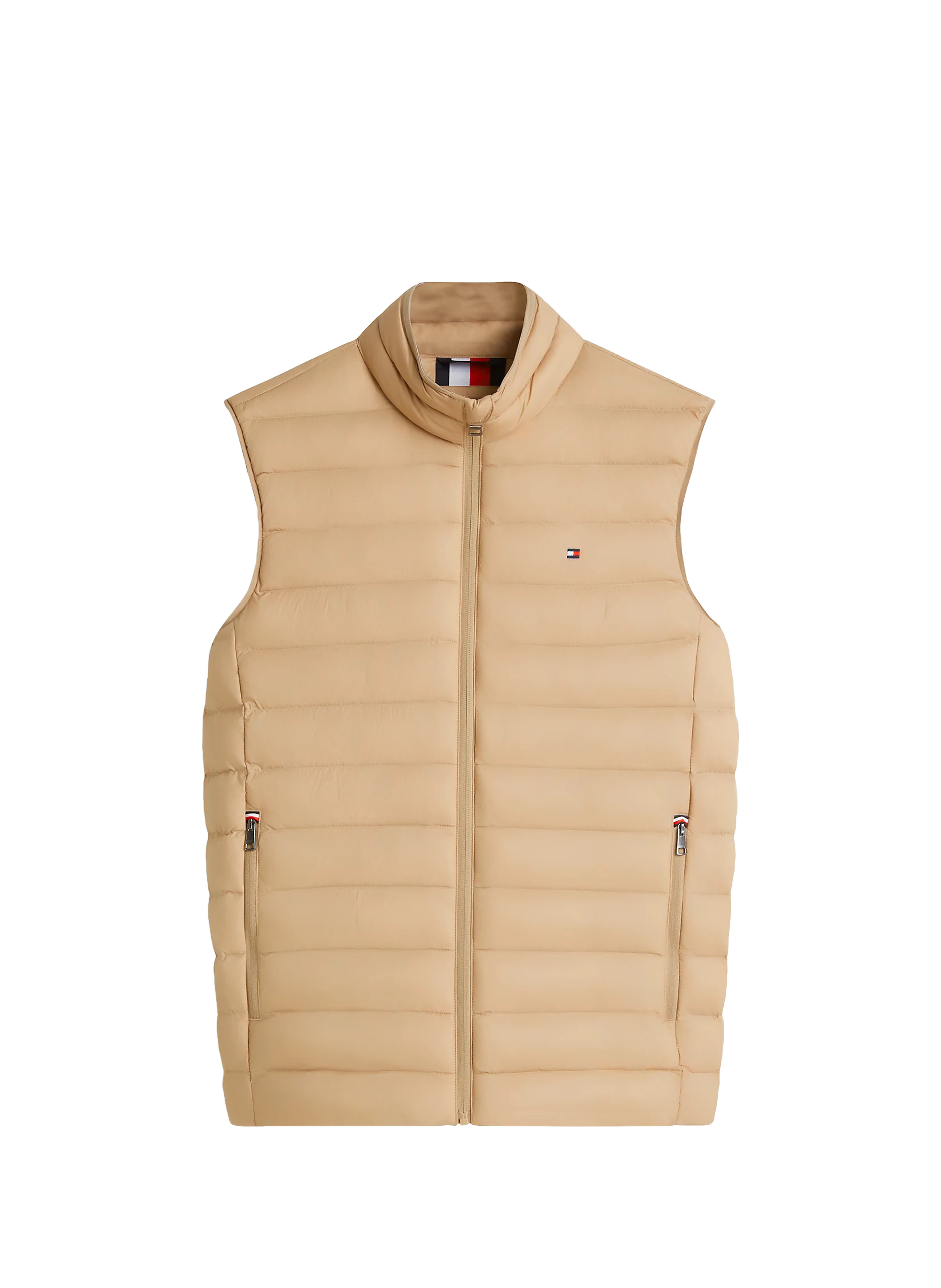 Water-repellent packable sleeveless puffer jacket TOMMY HILFIGER Beige