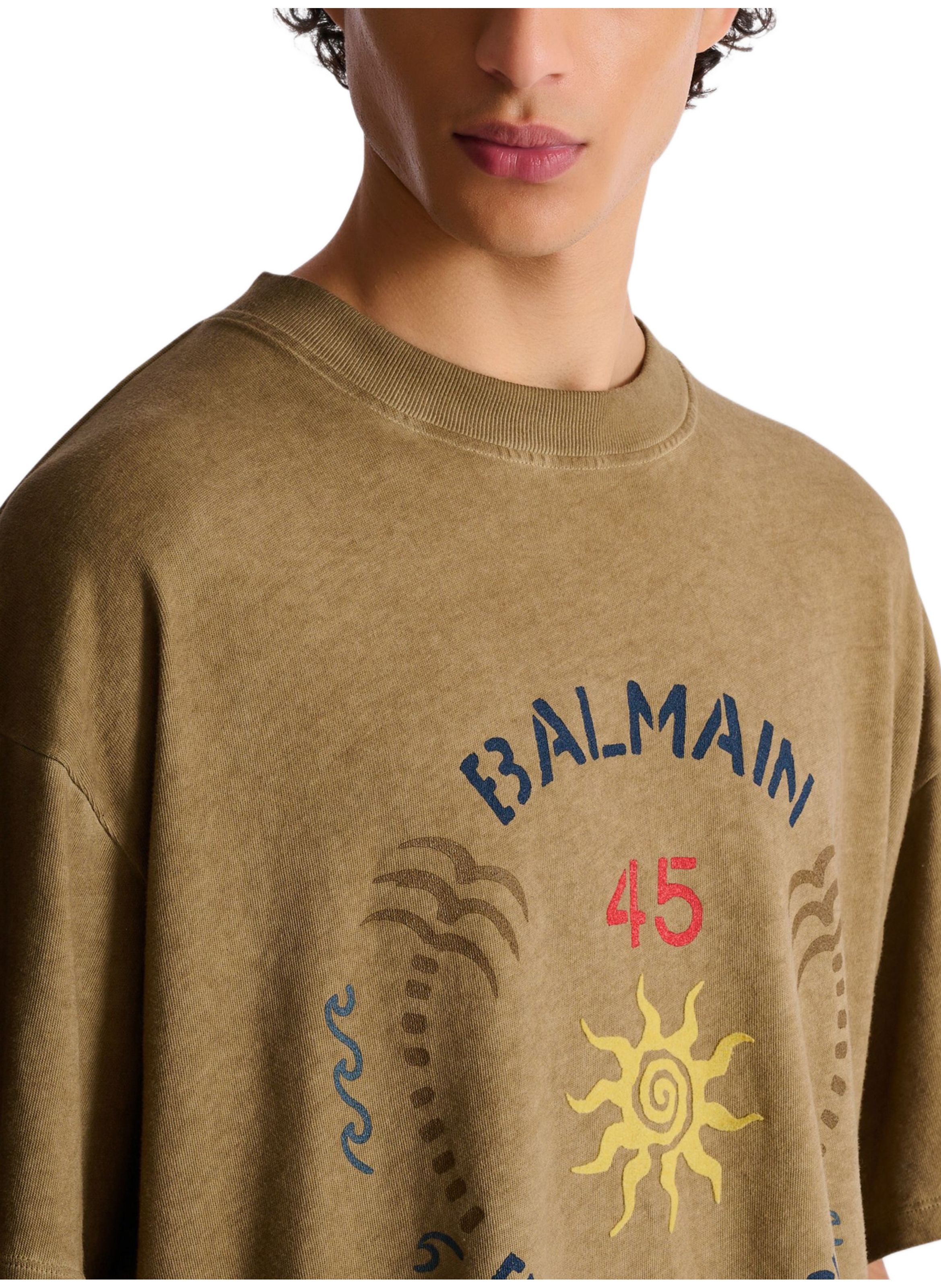 T-shirt imprimé balmain club BALMAIN Beige