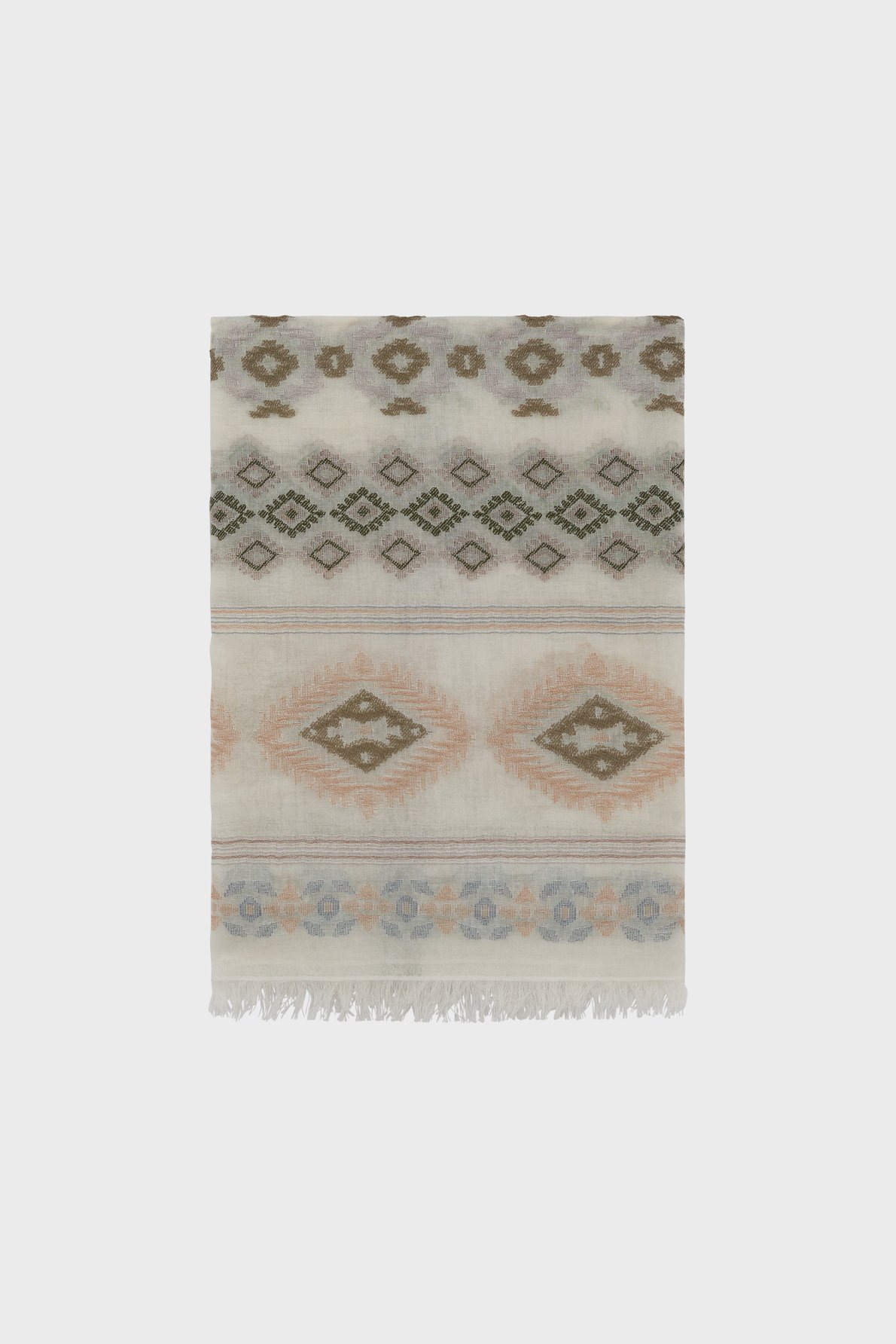 Etole imprimé ethnique en coton mélangé - delia GERARD DAREL Vert