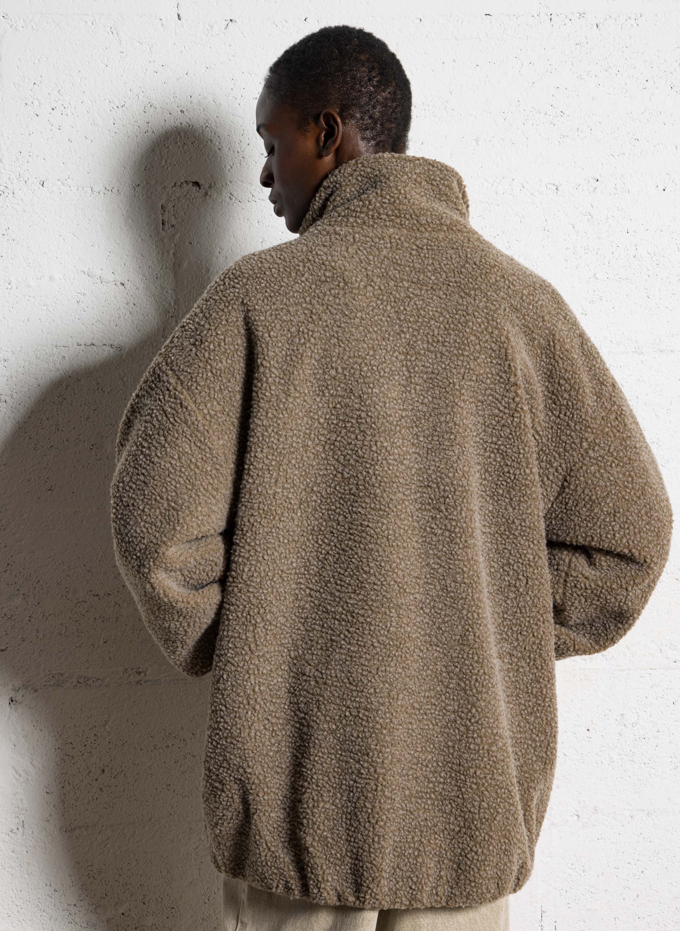 Polaire droite col montant Hoktown AMERICAN VINTAGE Marron